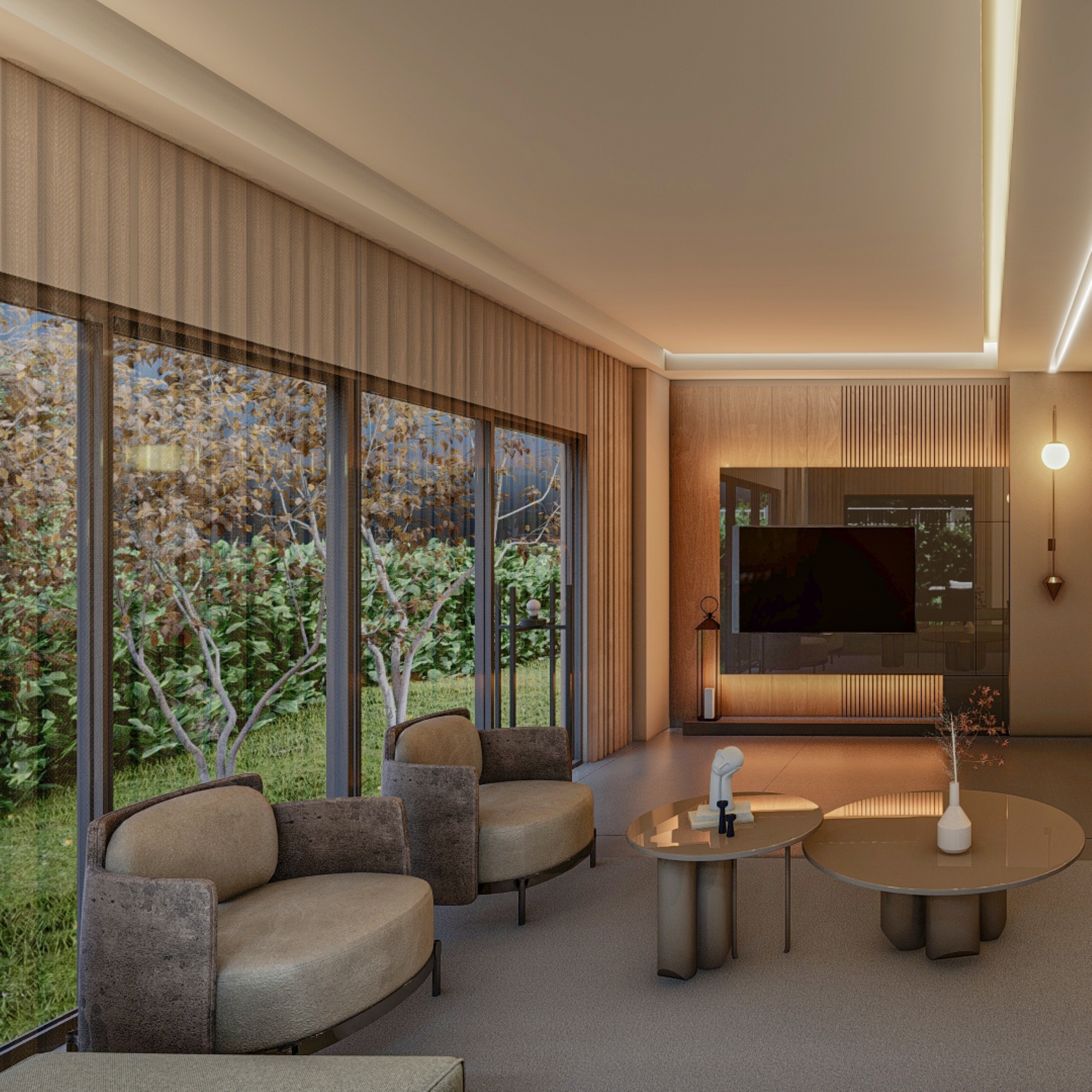 Luxuriöses Bergblick 2+1 Gartenwohnung mit Pool in Antalya - ALTINTAŞ