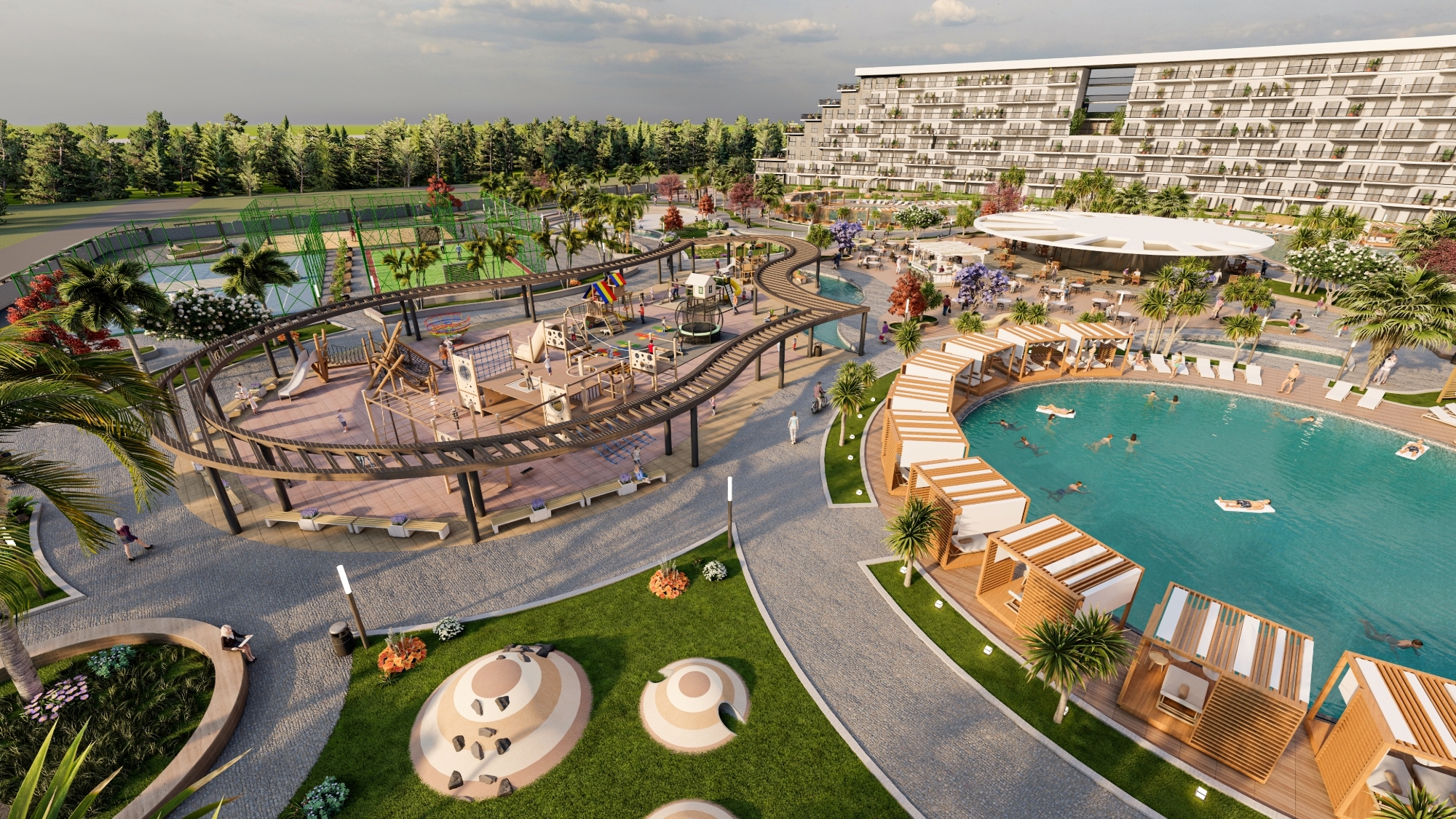 Luxuriöses 1+1 Apartment mit Bergblick in ALTINTAŞ