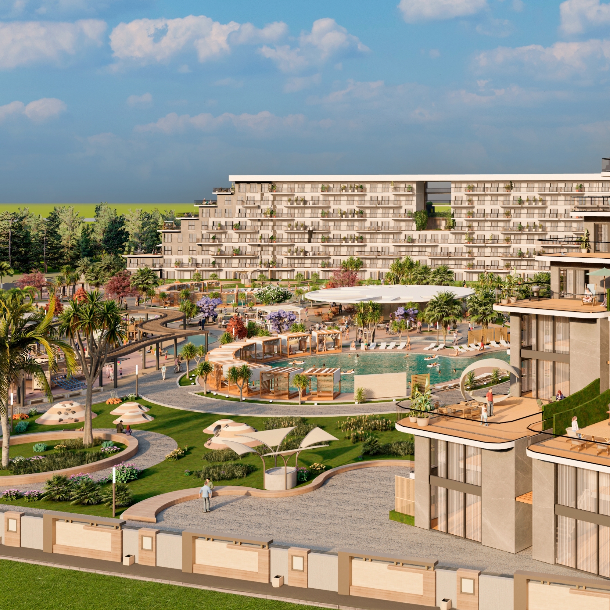 Luxuriöses 1+1 Apartment mit Bergblick in ALTINTAŞ