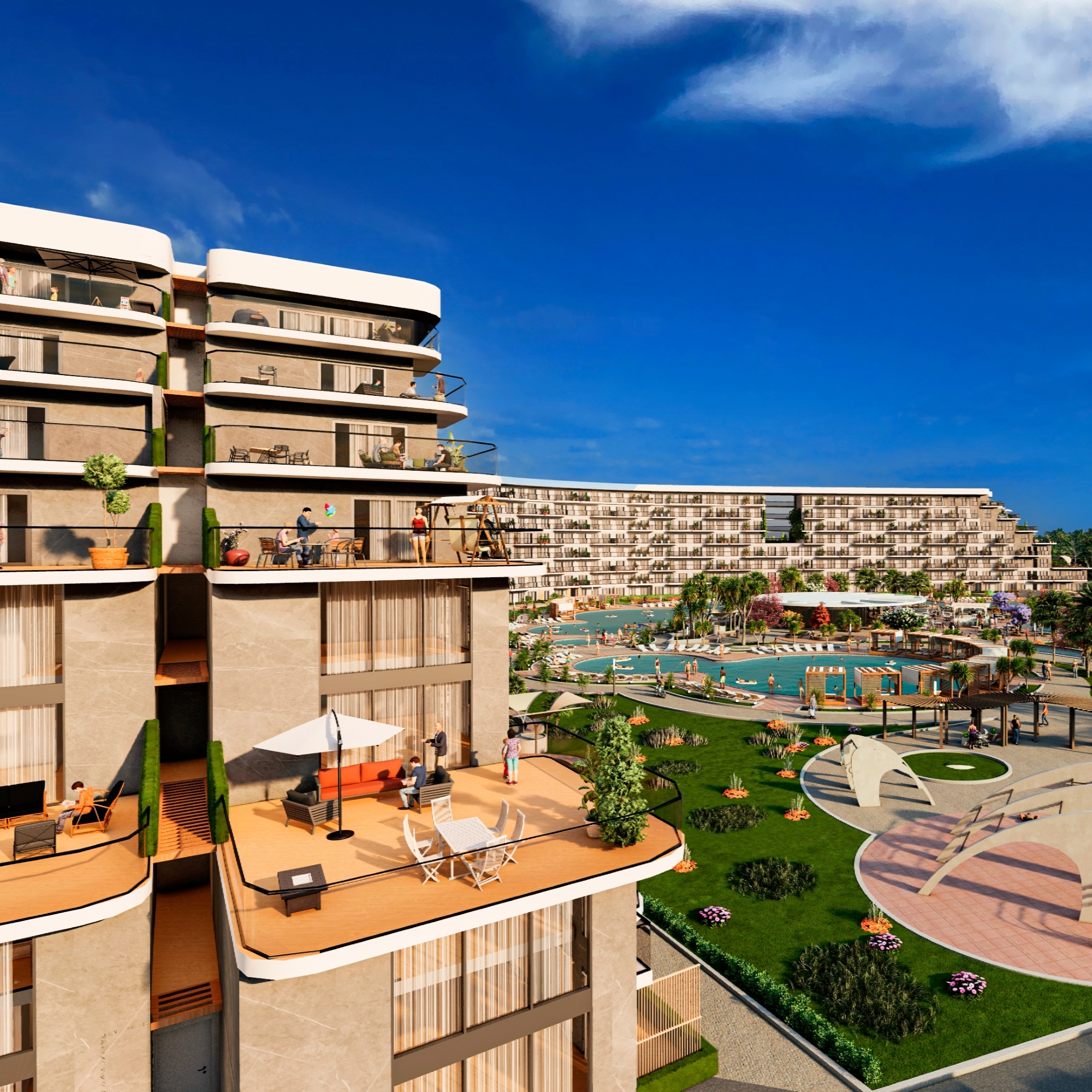 Luxuriöses 1+1 Apartment mit Bergblick in ALTINTAŞ