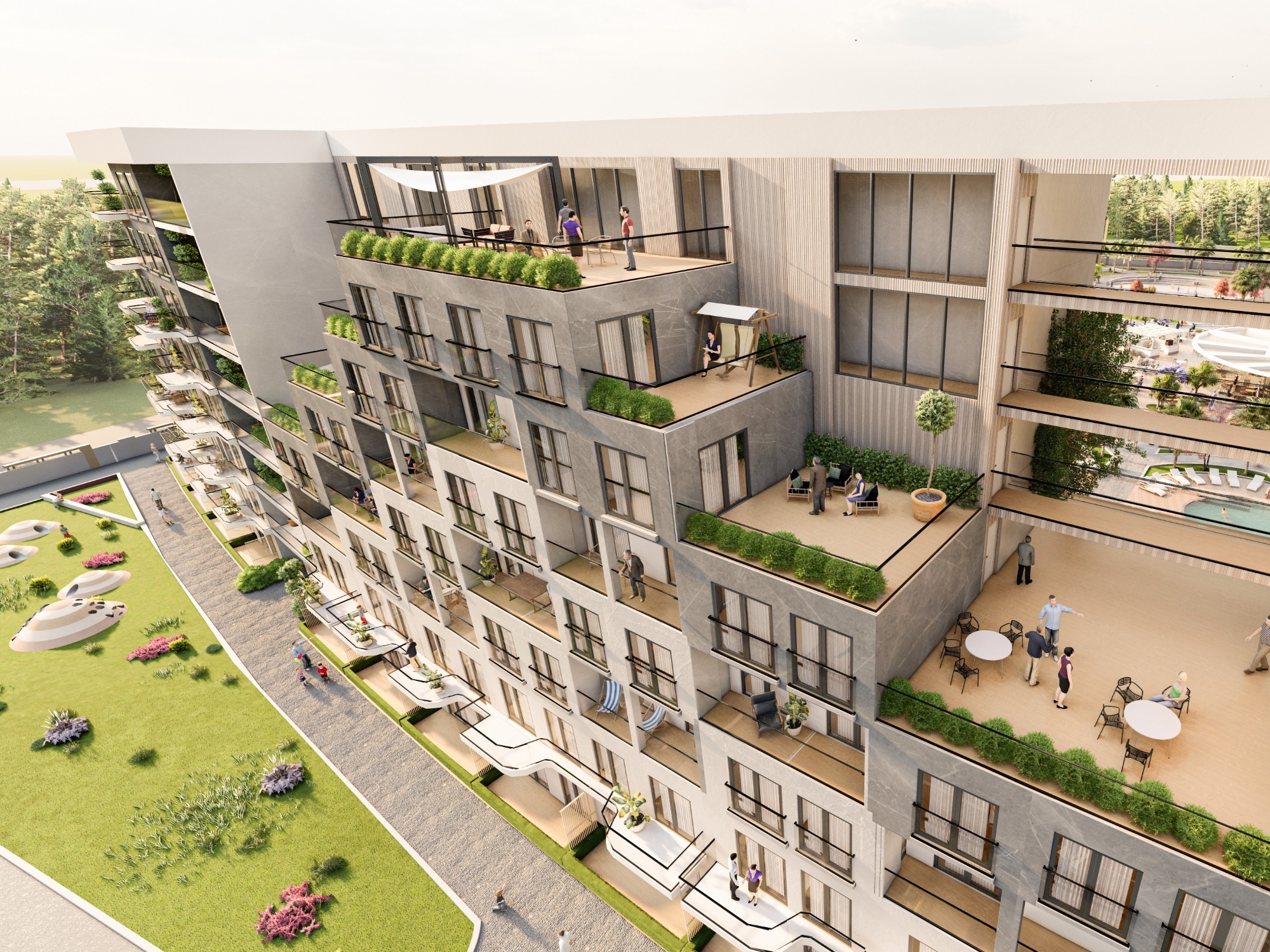 Luxuriöses 1+1 Apartment mit Bergblick in ALTINTAŞ