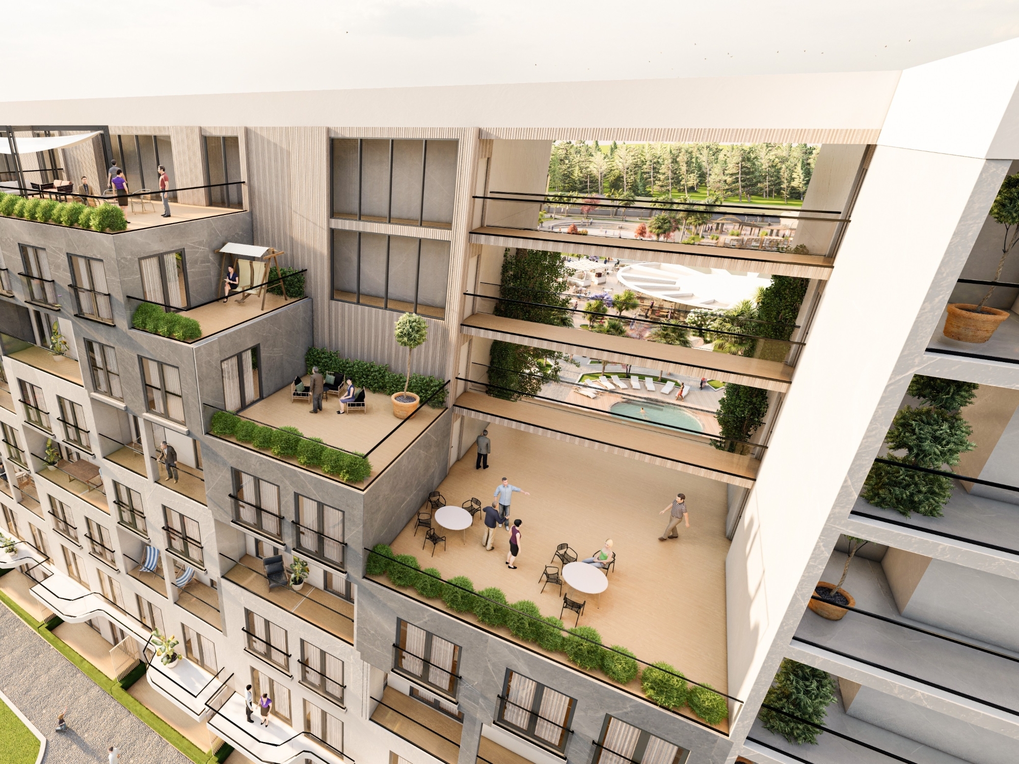 Luxuriöses 1+1 Apartment mit Bergblick in ALTINTAŞ