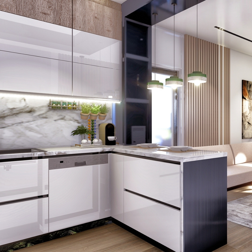 Luxury 1+1 Apartment with Mountain View in ALTINTAŞ