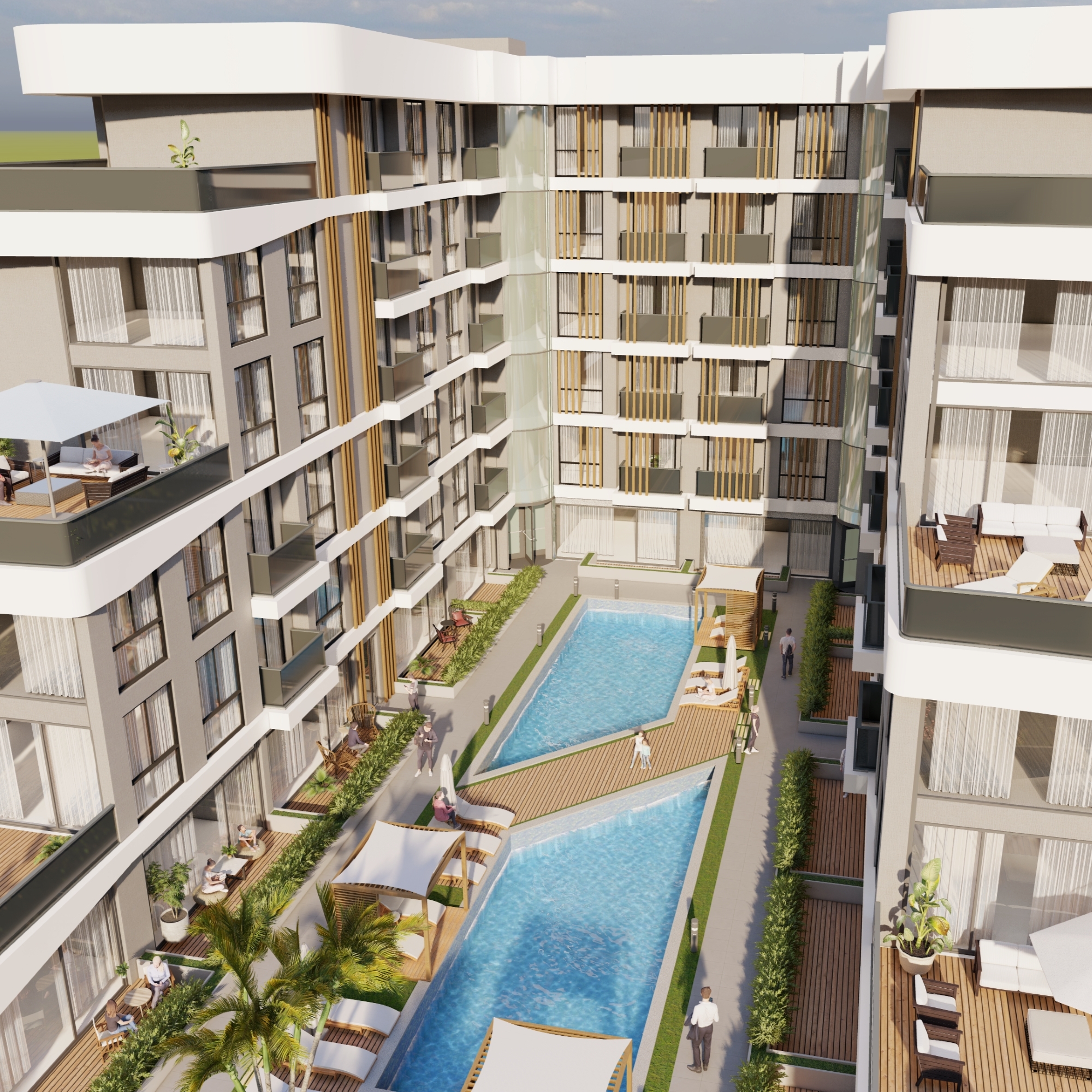 Luksus 1+1 Lejlighed med Pool i ALTINTAŞ