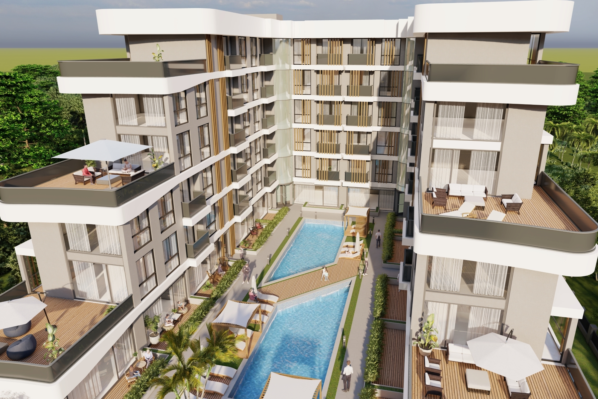 Luksus 1+1 Lejlighed med Pool i ALTINTAŞ
