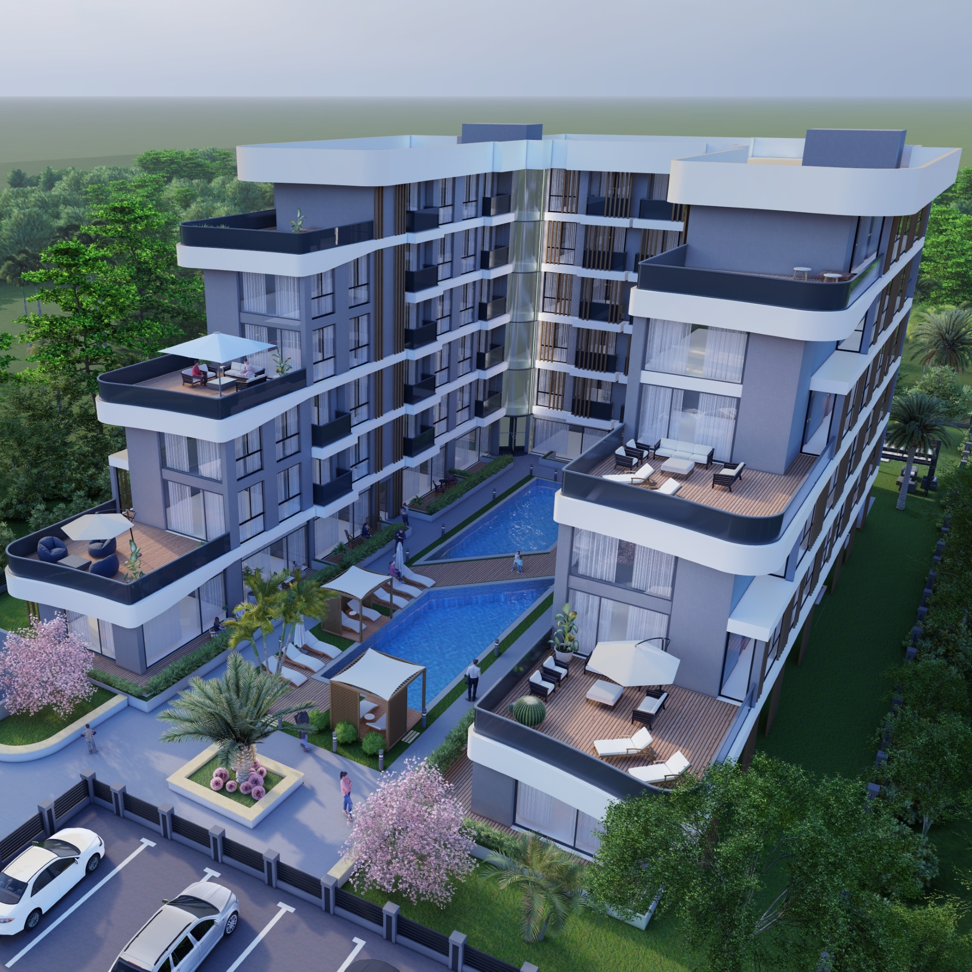 Luksus 1+1 Lejlighed med Pool i ALTINTAŞ