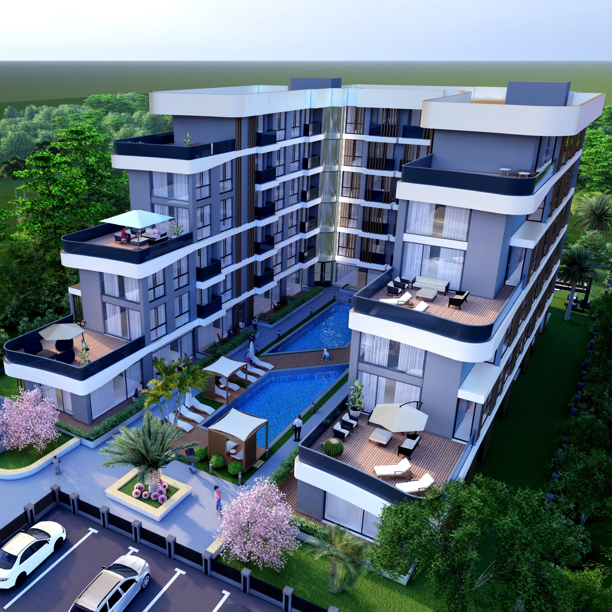 Luksus 1+1 Lejlighed med Pool i ALTINTAŞ