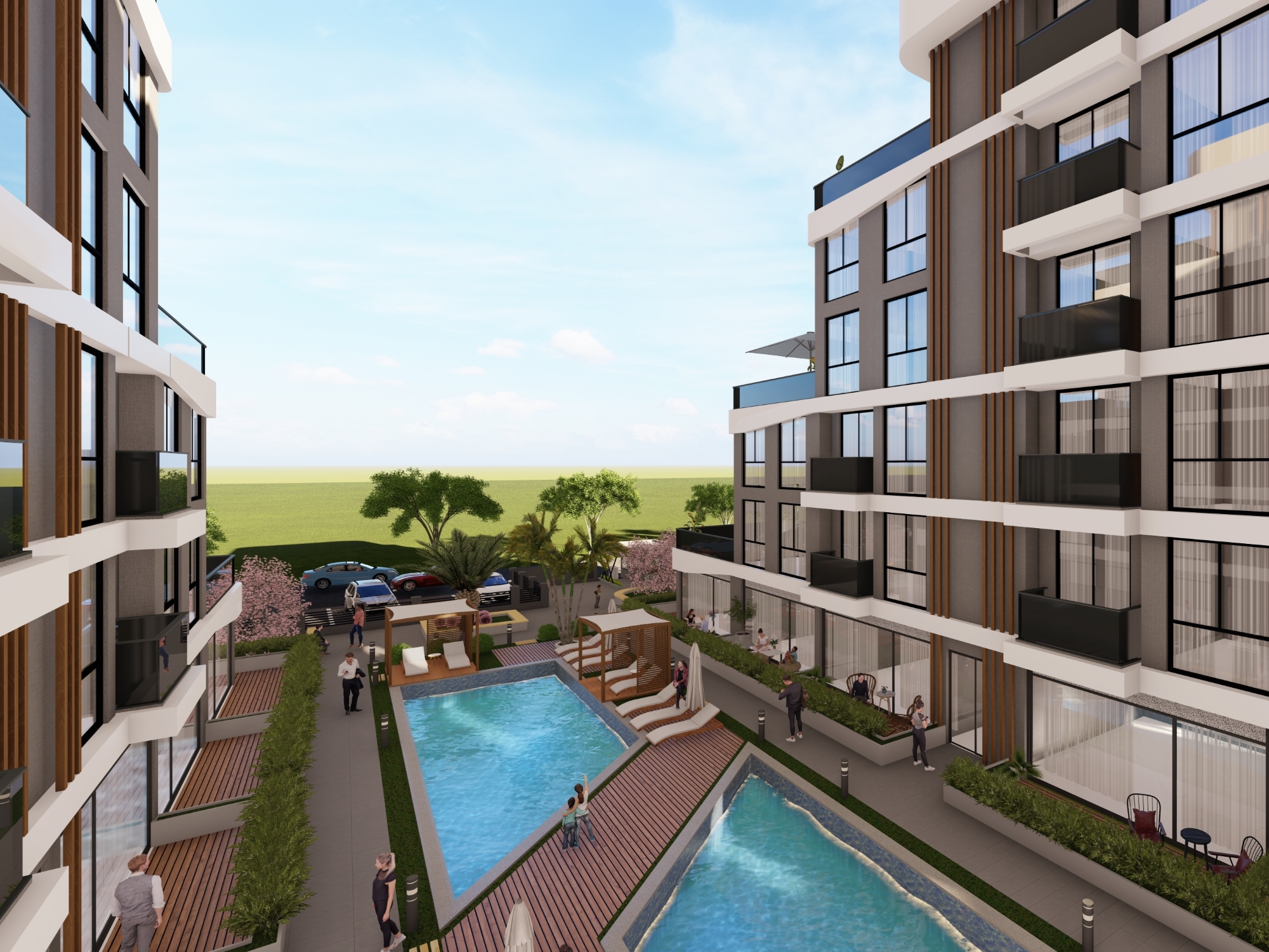 Luksus 1+1 Lejlighed med Pool i ALTINTAŞ