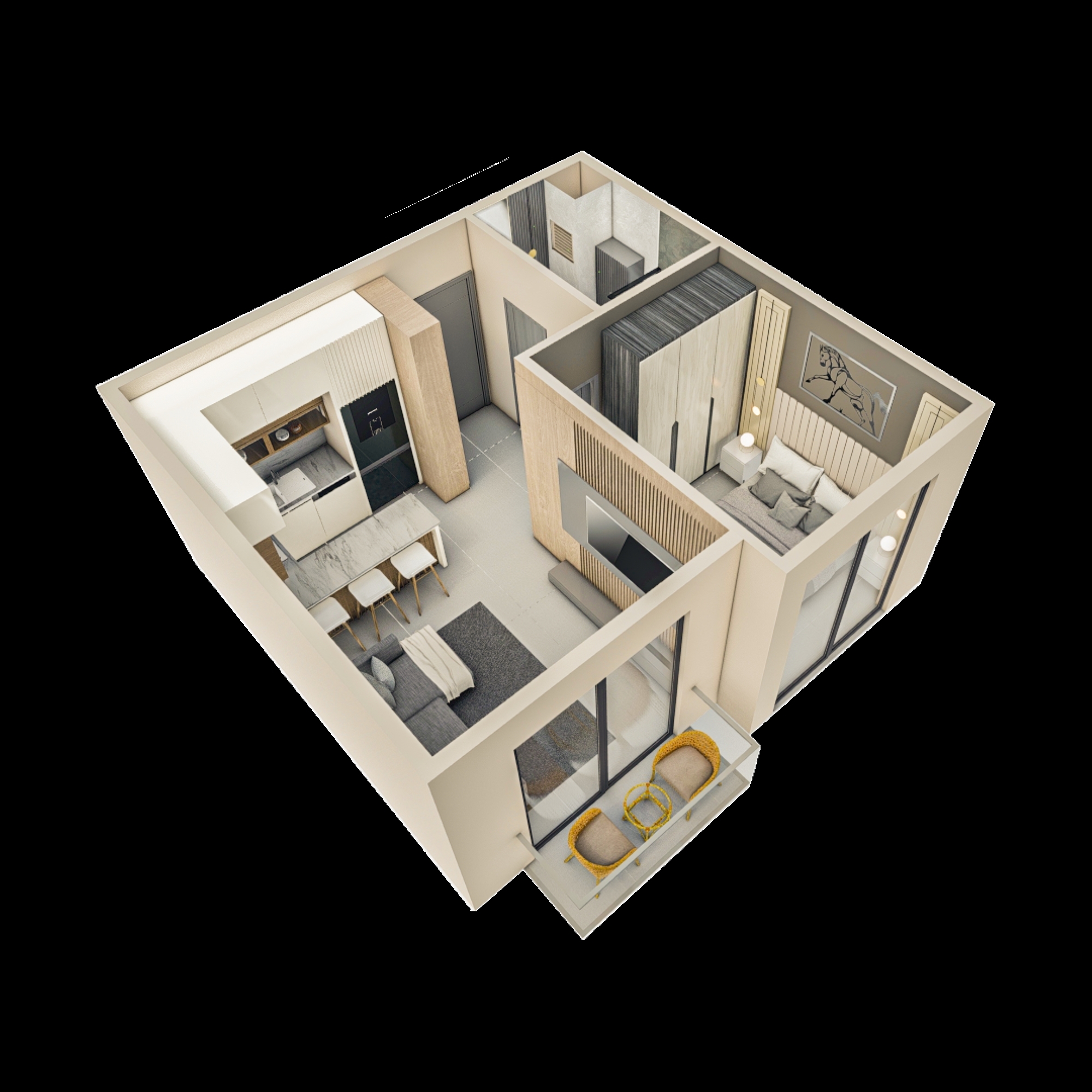 Luksus 1+1 Lejlighed med Pool i ALTINTAŞ