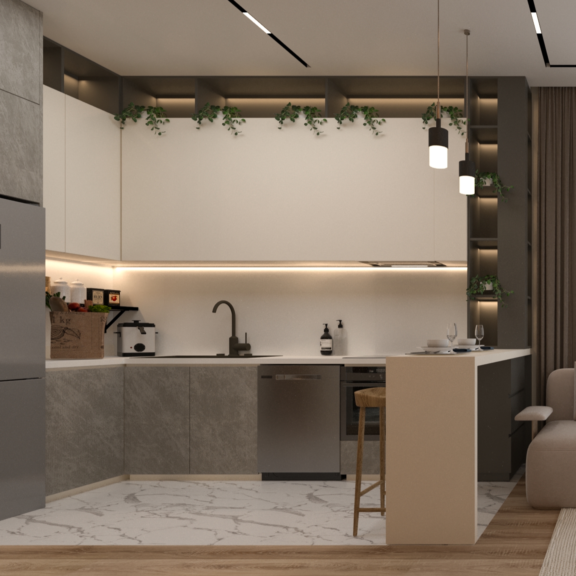 Mountain View 1+1 Apartment mit Pool in Belek