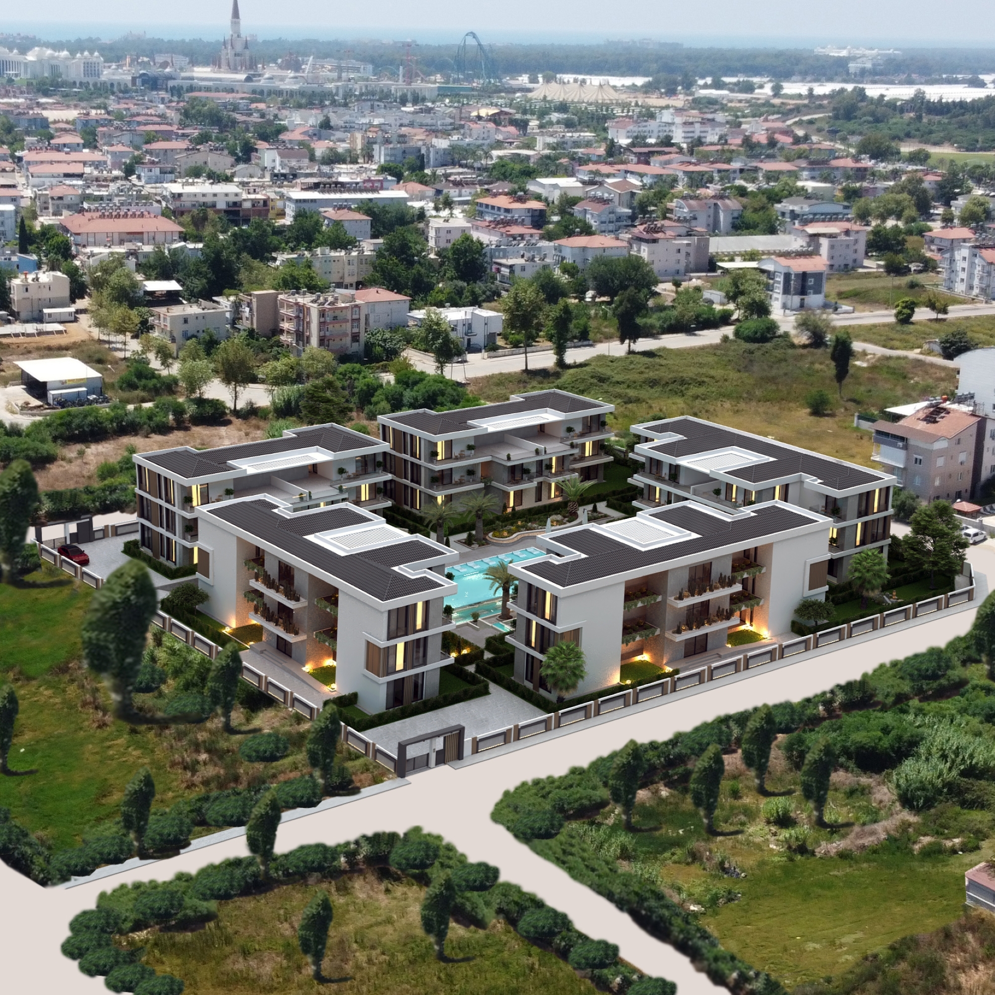 Bergblick 1+1 Apartment im Zentrum von Belek