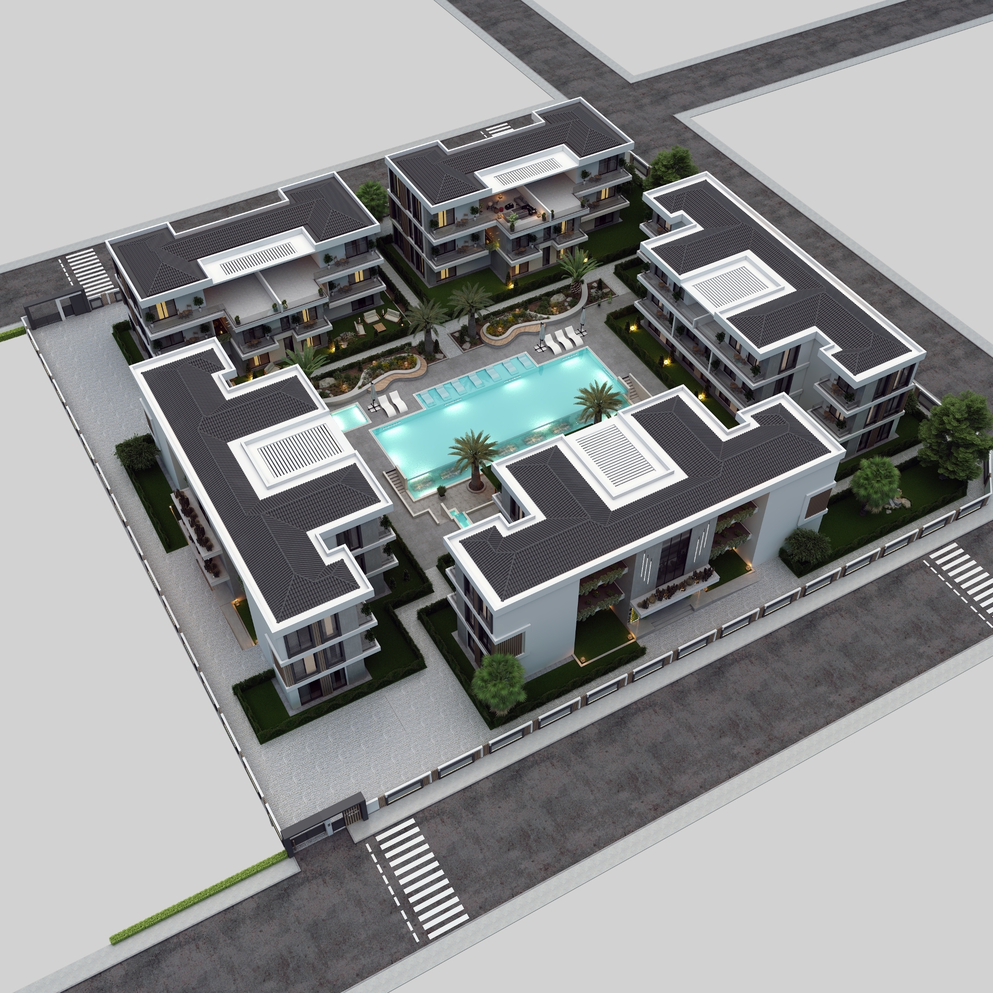 Bergblick 1+1 Apartment im Zentrum von Belek