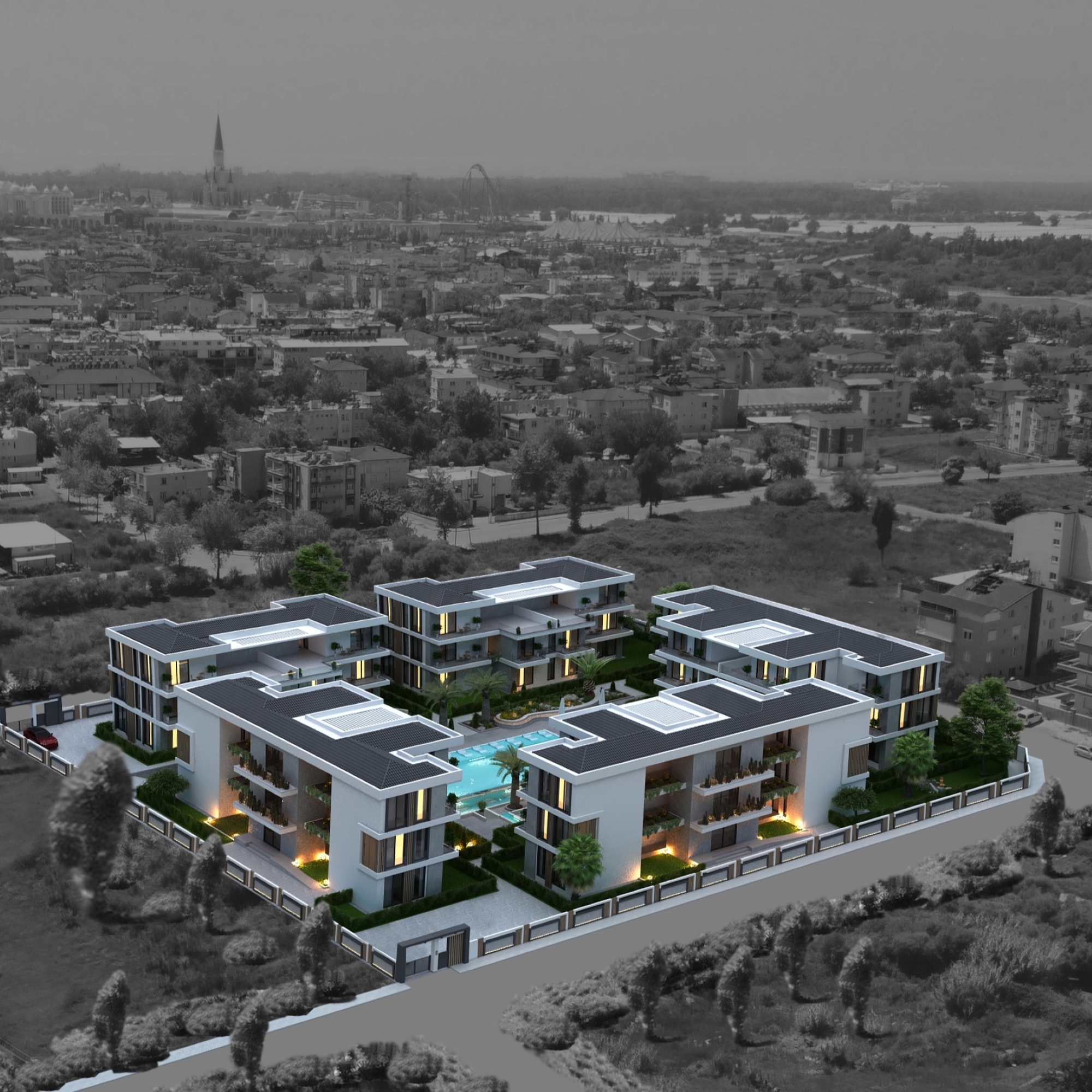 Bergblick 1+1 Apartment im Zentrum von Belek