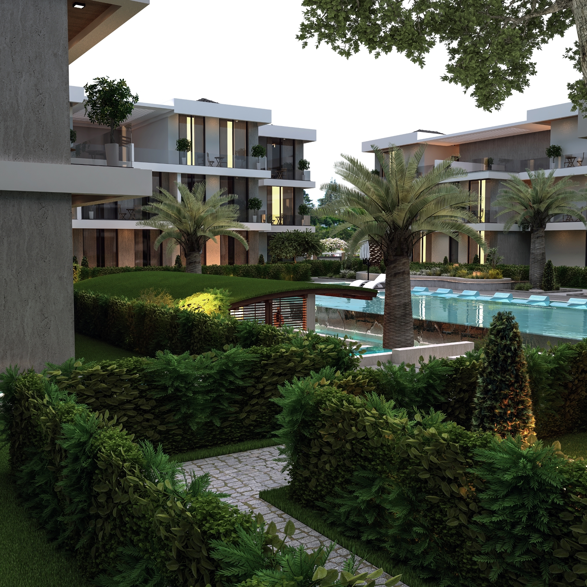 Bergblick 1+1 Apartment im Zentrum von Belek