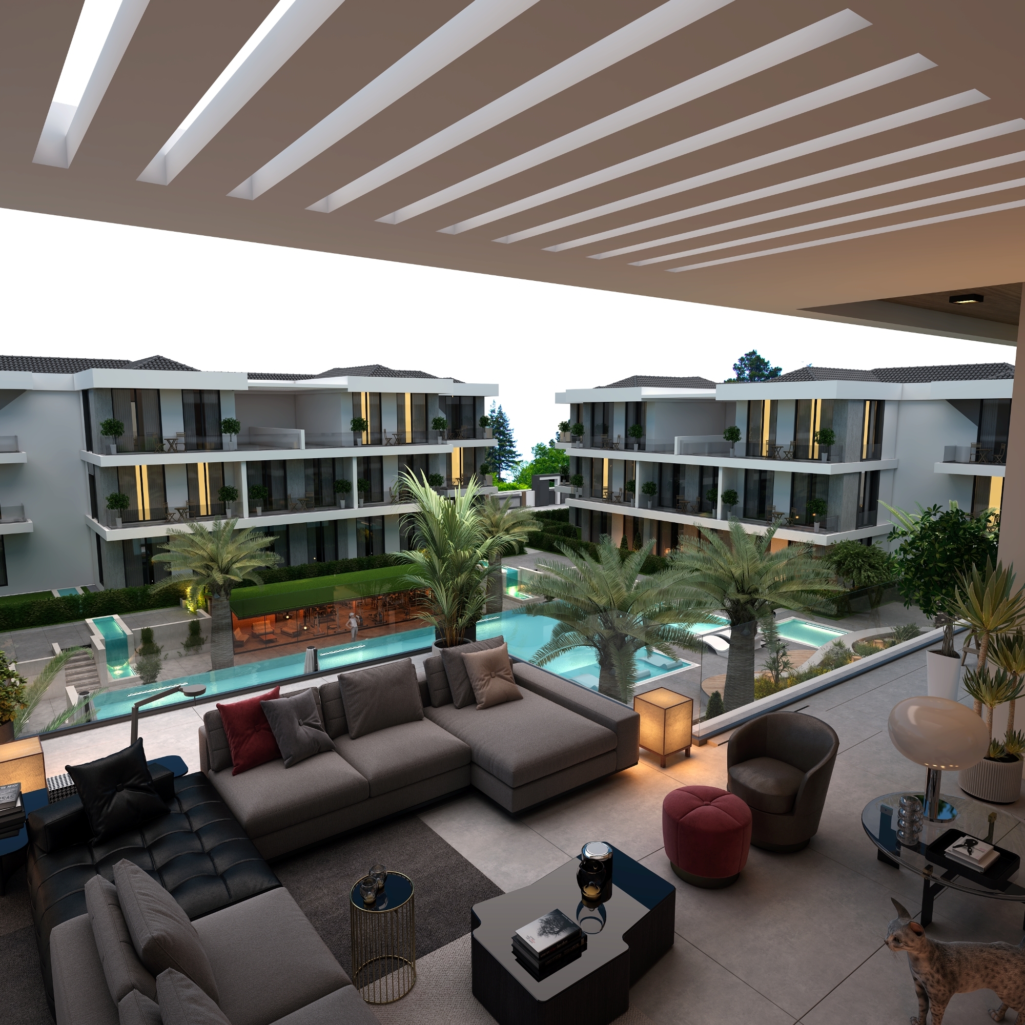 Bergblick 1+1 Apartment im Zentrum von Belek