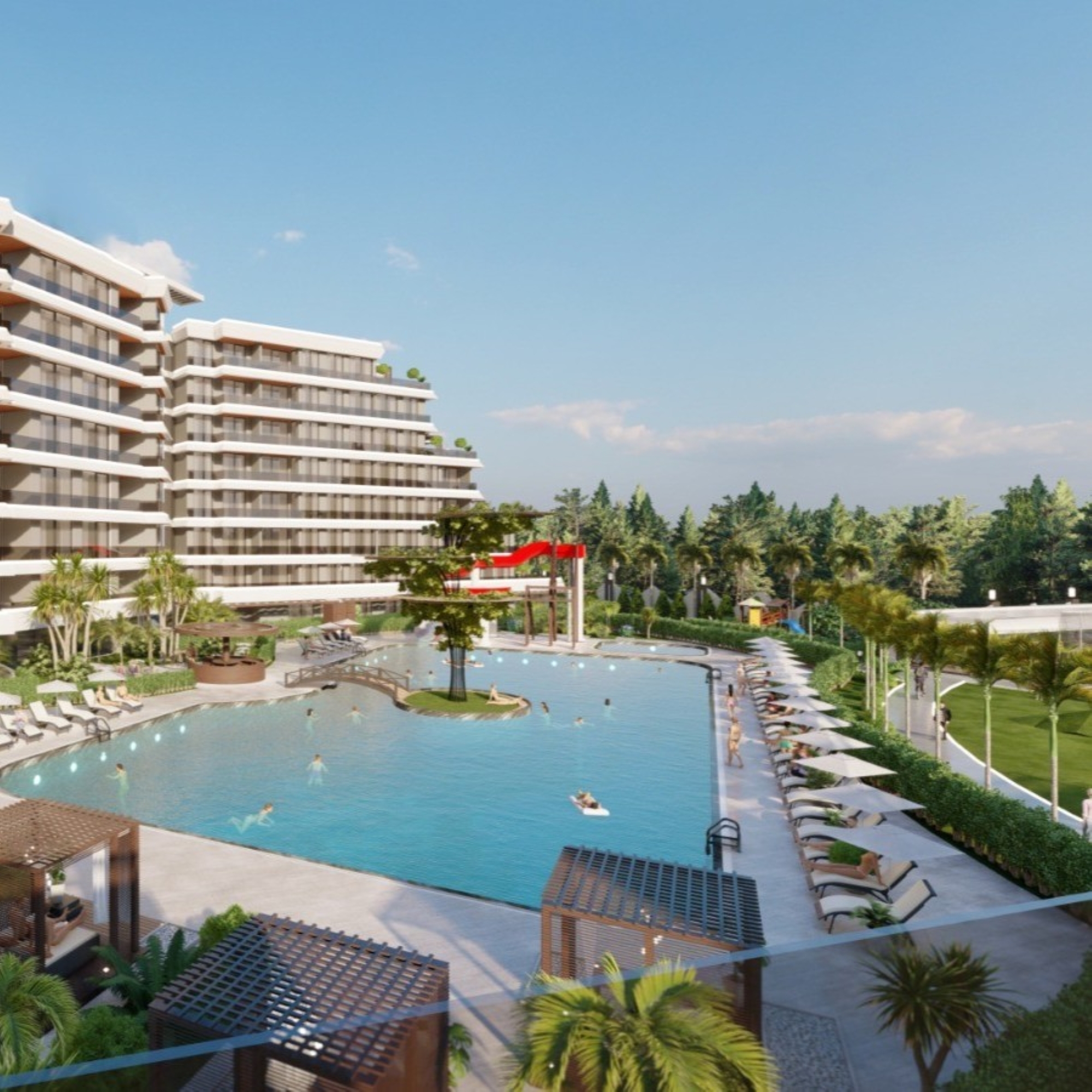 Luksuriøs Bjergudsigt 1+1 Lejlighed i Antalya