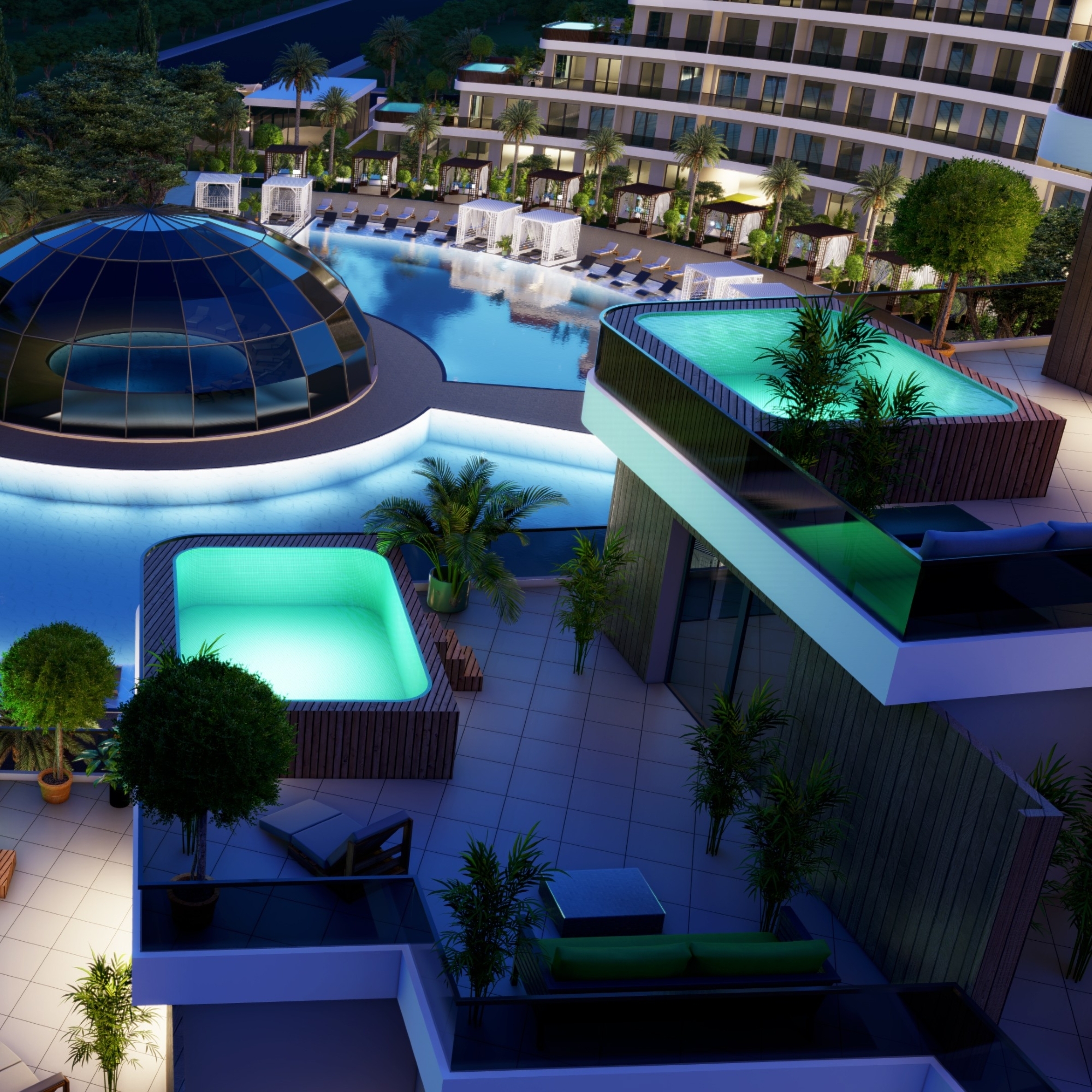 Luxuriöses 1+1 Apartment mit Bergblick in ALTINTAŞ