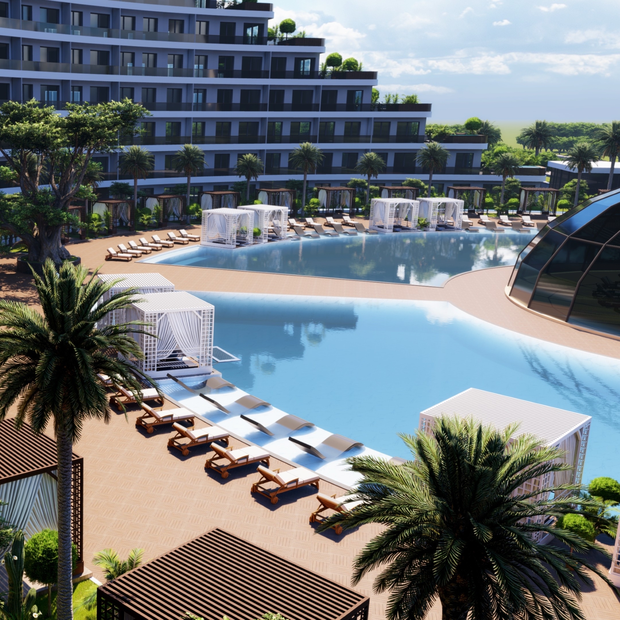 Luxuriöse 2+1 Wohnung mit Bergblick in Antalya - ALTINTAŞ