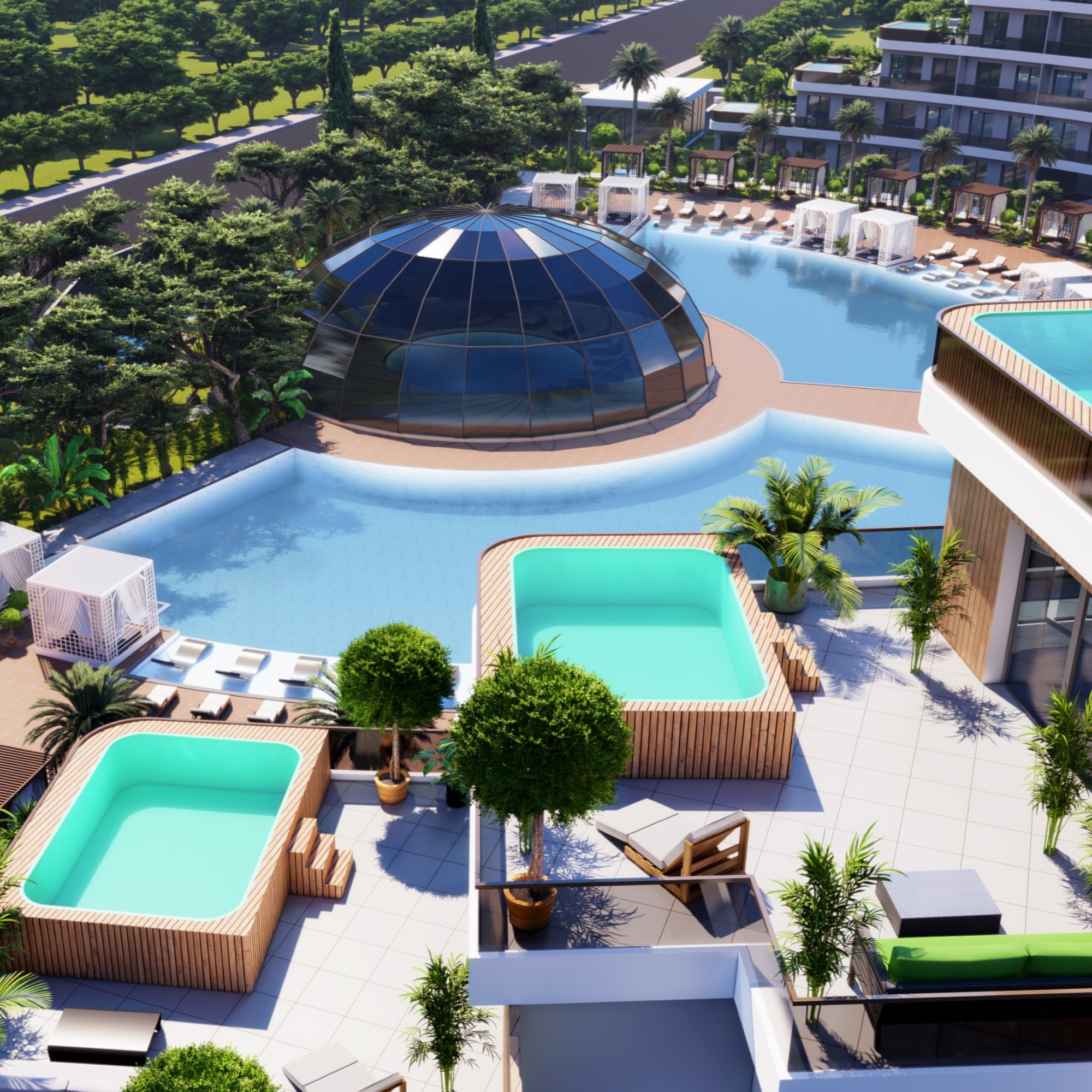 Luxuriöse 2+1 Wohnung mit Bergblick in Antalya - ALTINTAŞ