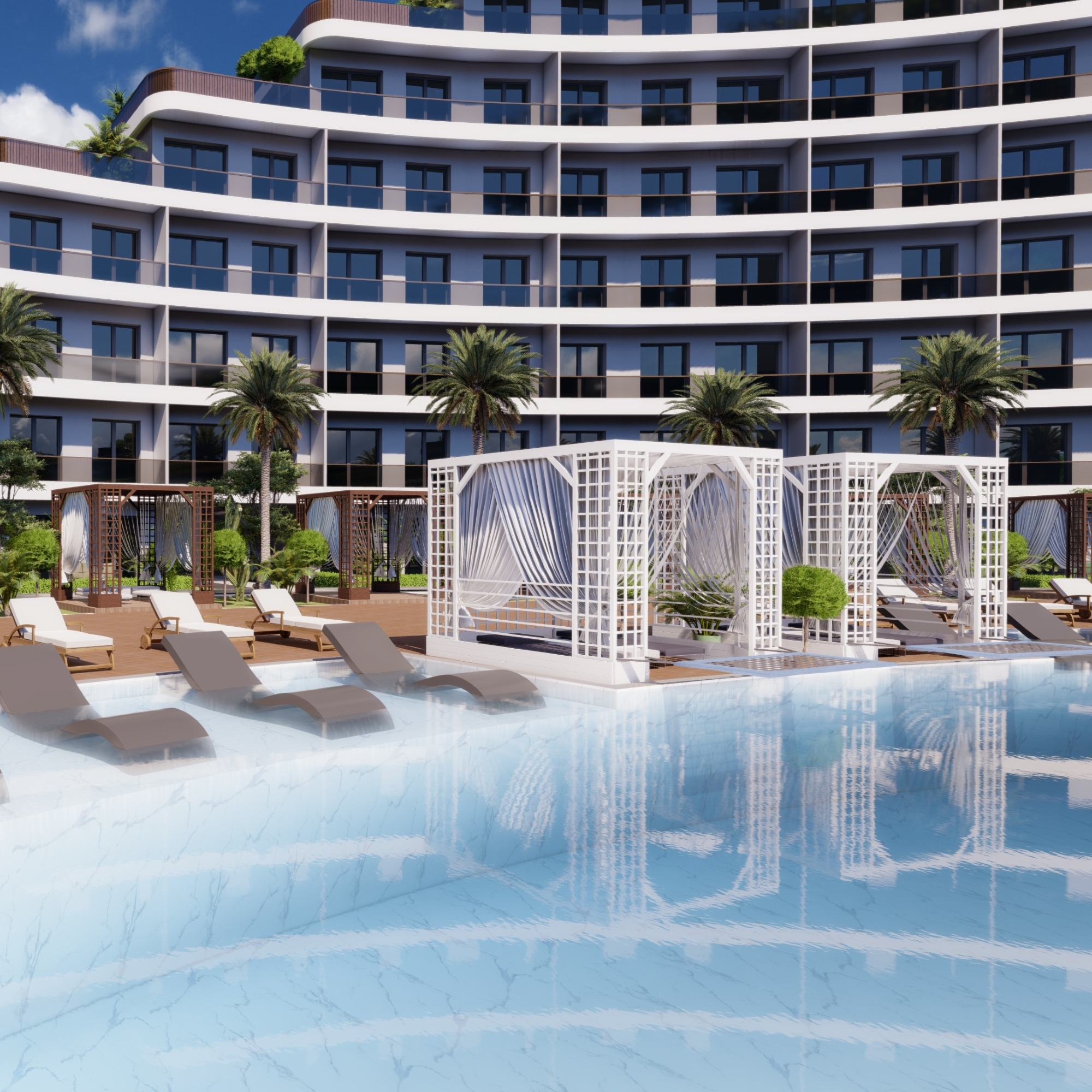 Luxuriöse 2+1 Wohnung mit Bergblick in Antalya - ALTINTAŞ