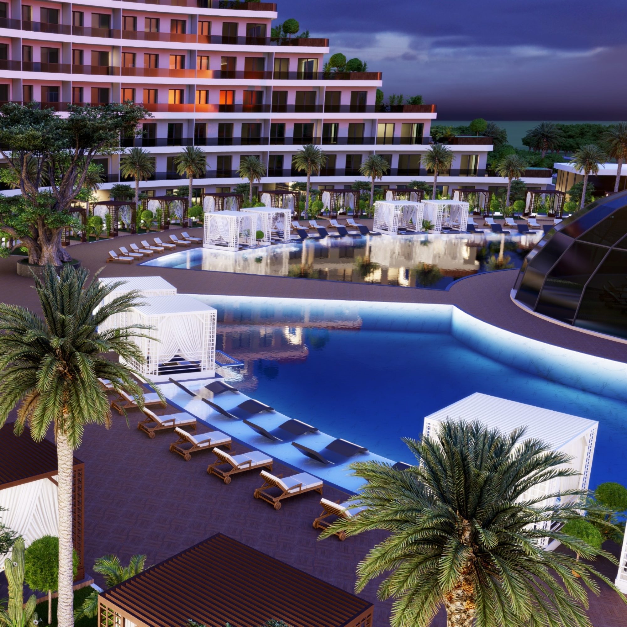 Luxuriöse 2+1 Wohnung mit Bergblick in Antalya - ALTINTAŞ