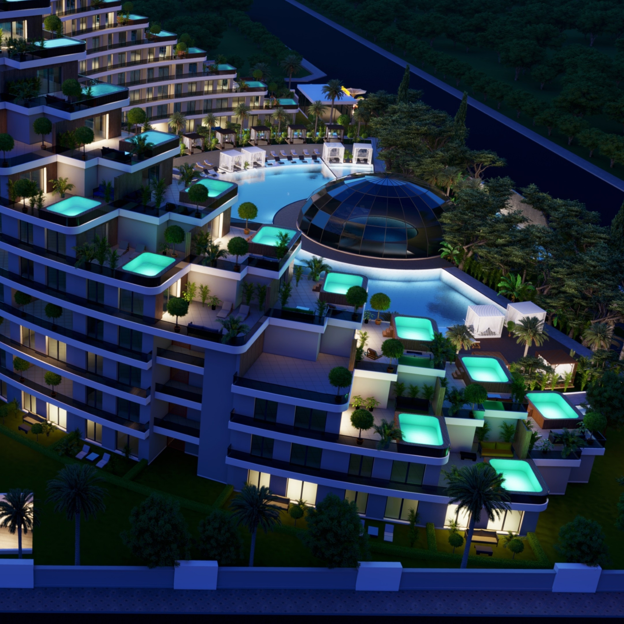 Luxuriöse 2+1 Wohnung mit Bergblick in Antalya - ALTINTAŞ
