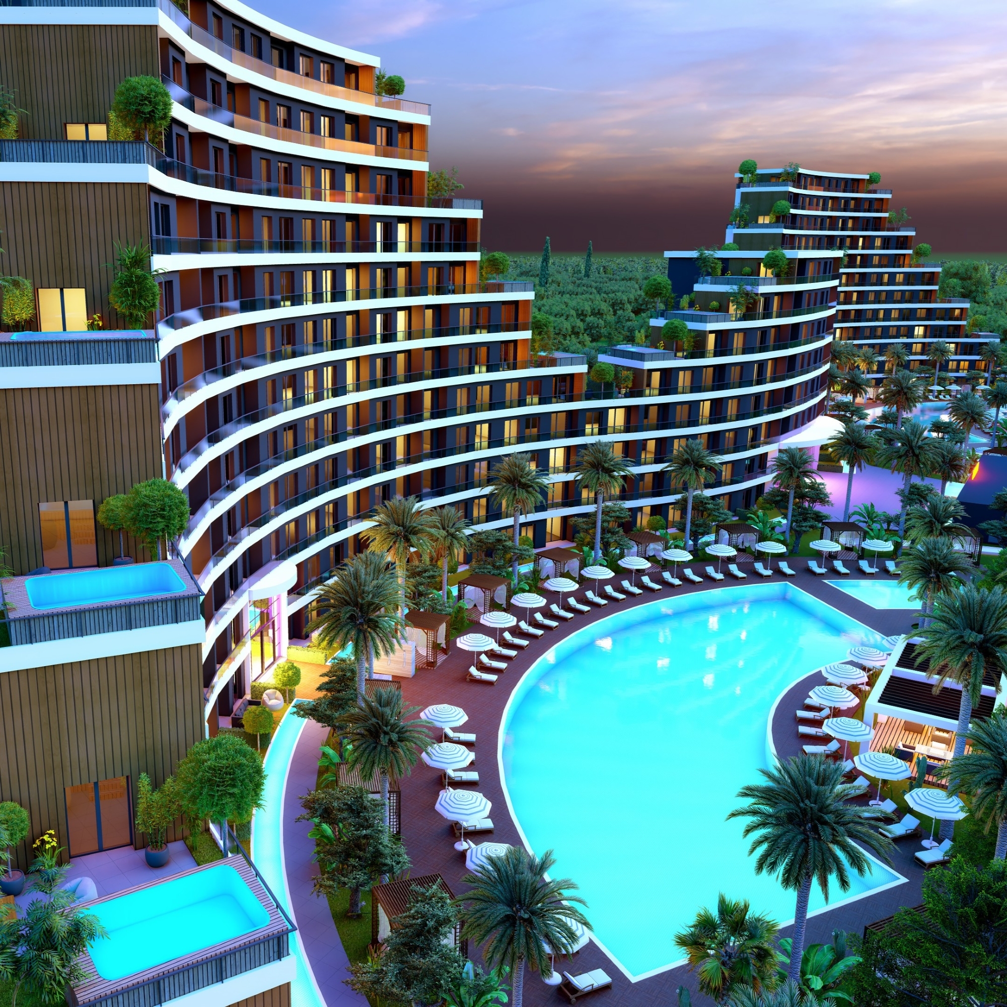 Luxury 1+1 Apartment with Mountain View in Altıntaş