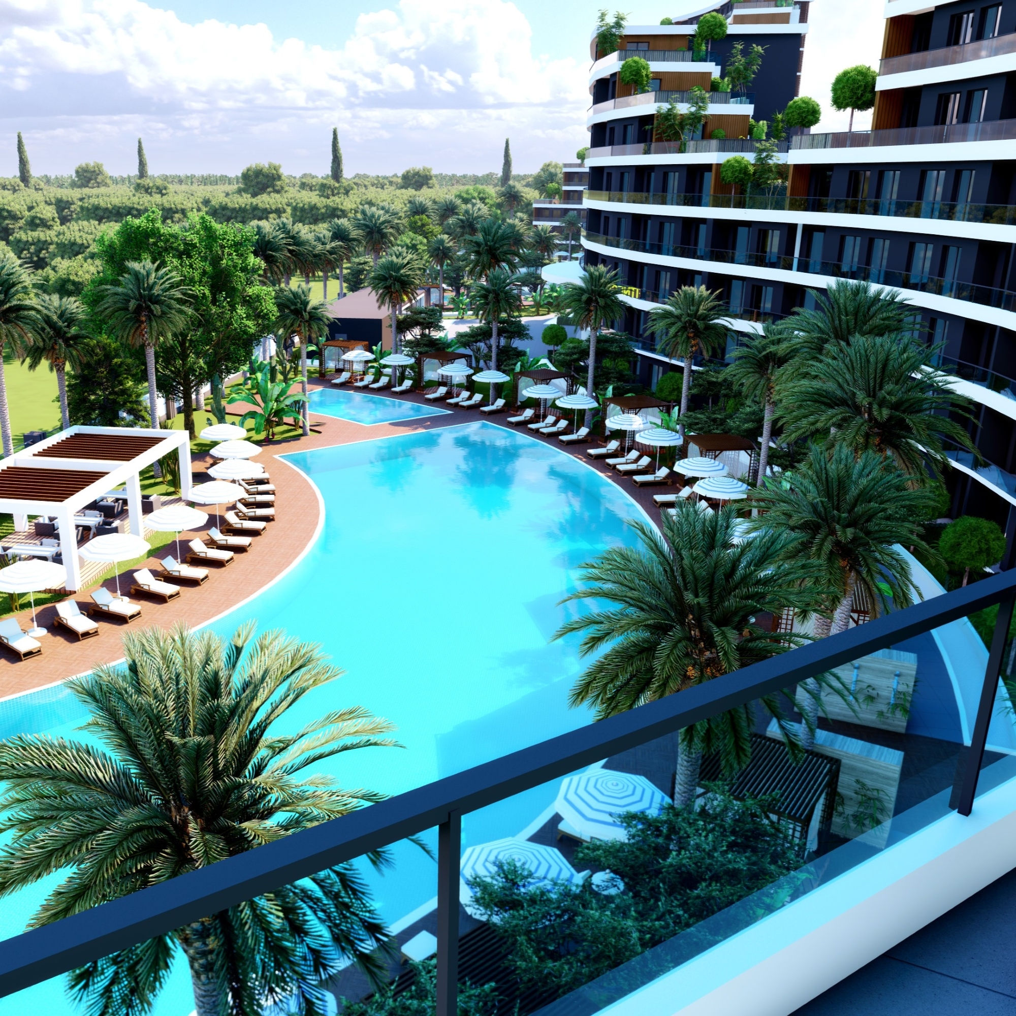 Luxury 1+1 Apartment with Mountain View in Altıntaş