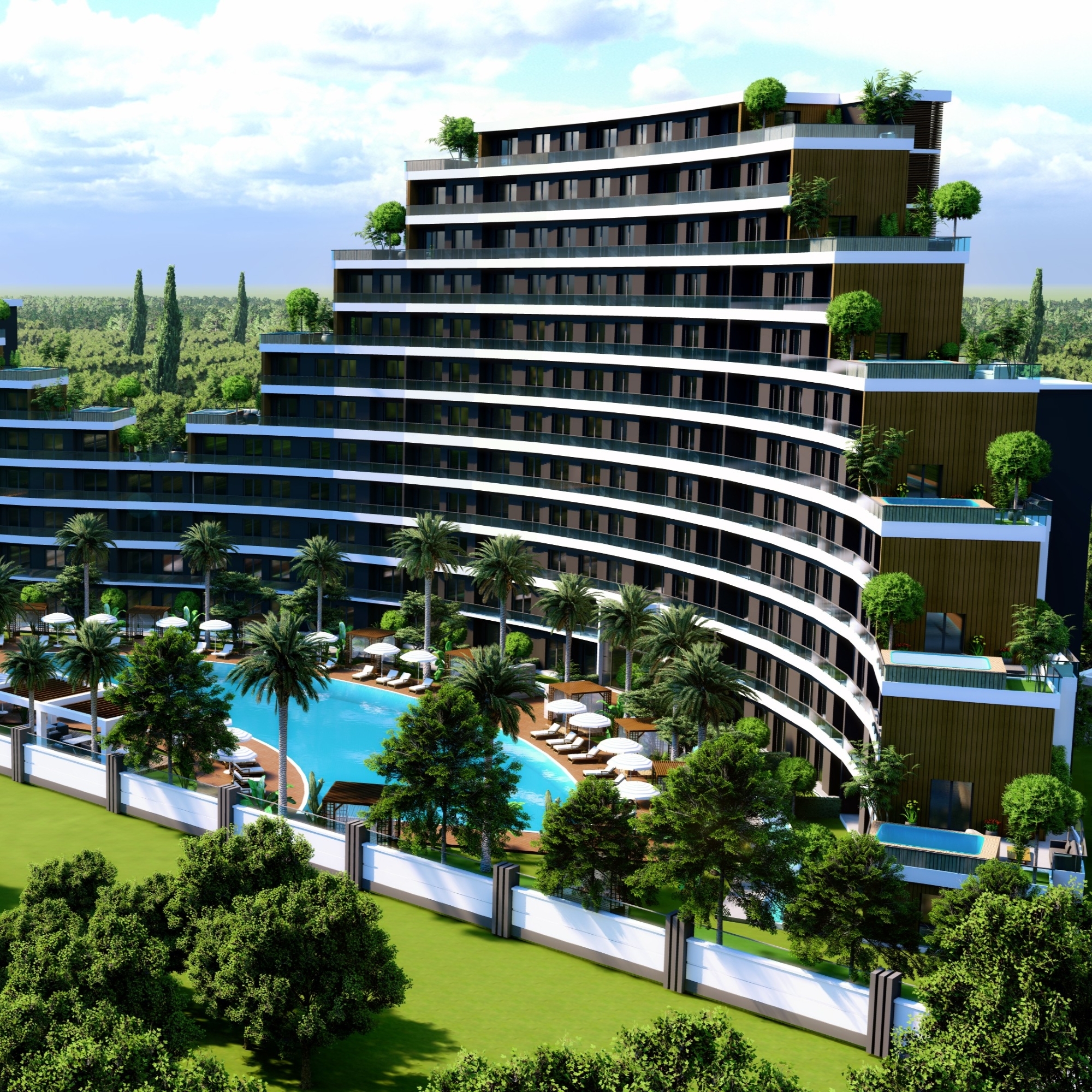 Luksus Bjergudsigt 2+1 Lejlighed i Antalya - ALTINTAŞ