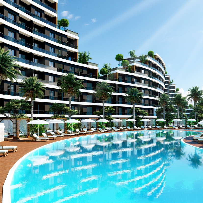 Luxuriöses 3+1 Apartment mit Bergblick in ALTINTAŞ