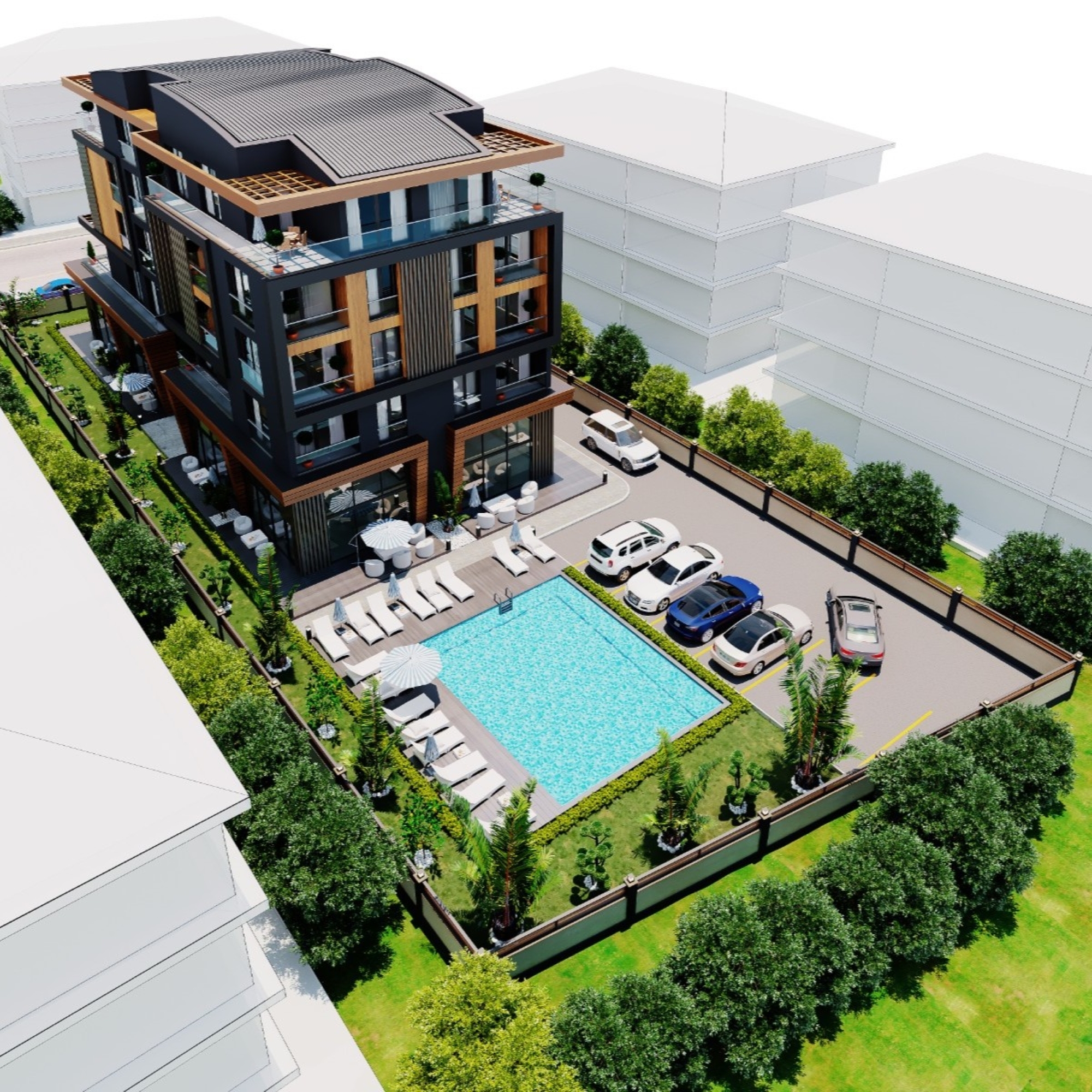 Luksuriøs Fjellutsikt 4+1 Duplex i Antalya - ALTINTAS