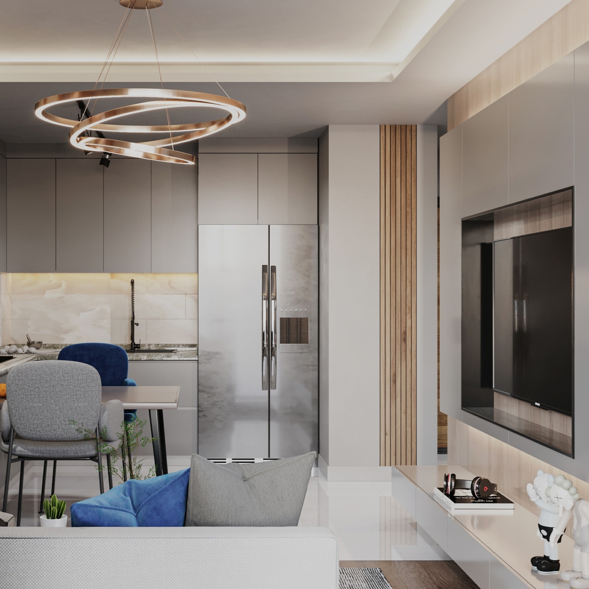 Luxuriöses 1+1 Apartment mit Bergblick in Altıntaş, Antalya