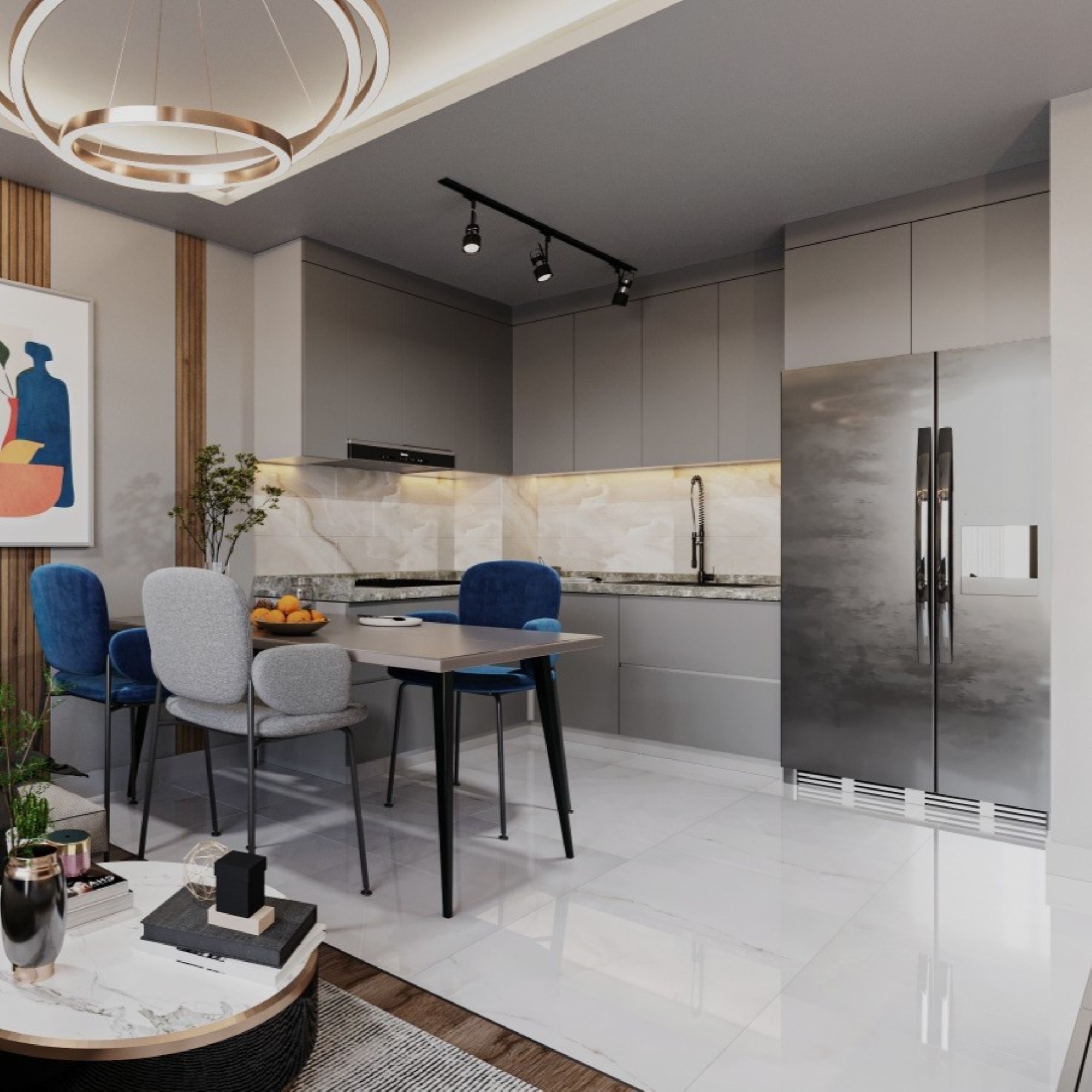 Luxuriöses 1+1 Apartment mit Bergblick in Altıntaş, Antalya