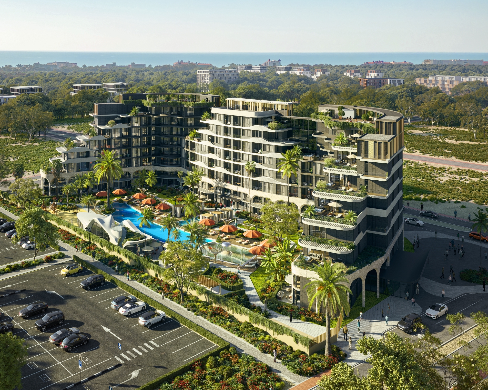 Luxuriöses 1+1 Apartment mit Bergblick in Altıntaş