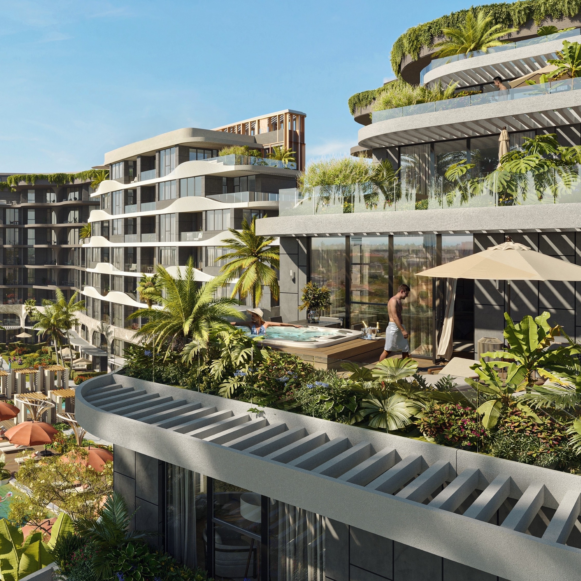 Luxuriöses 1+1 Apartment mit Bergblick in Altıntaş