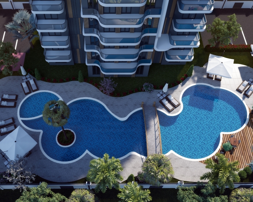 Luxurious Mountain View 2+1 Apartment in Altıntaş, Antalya