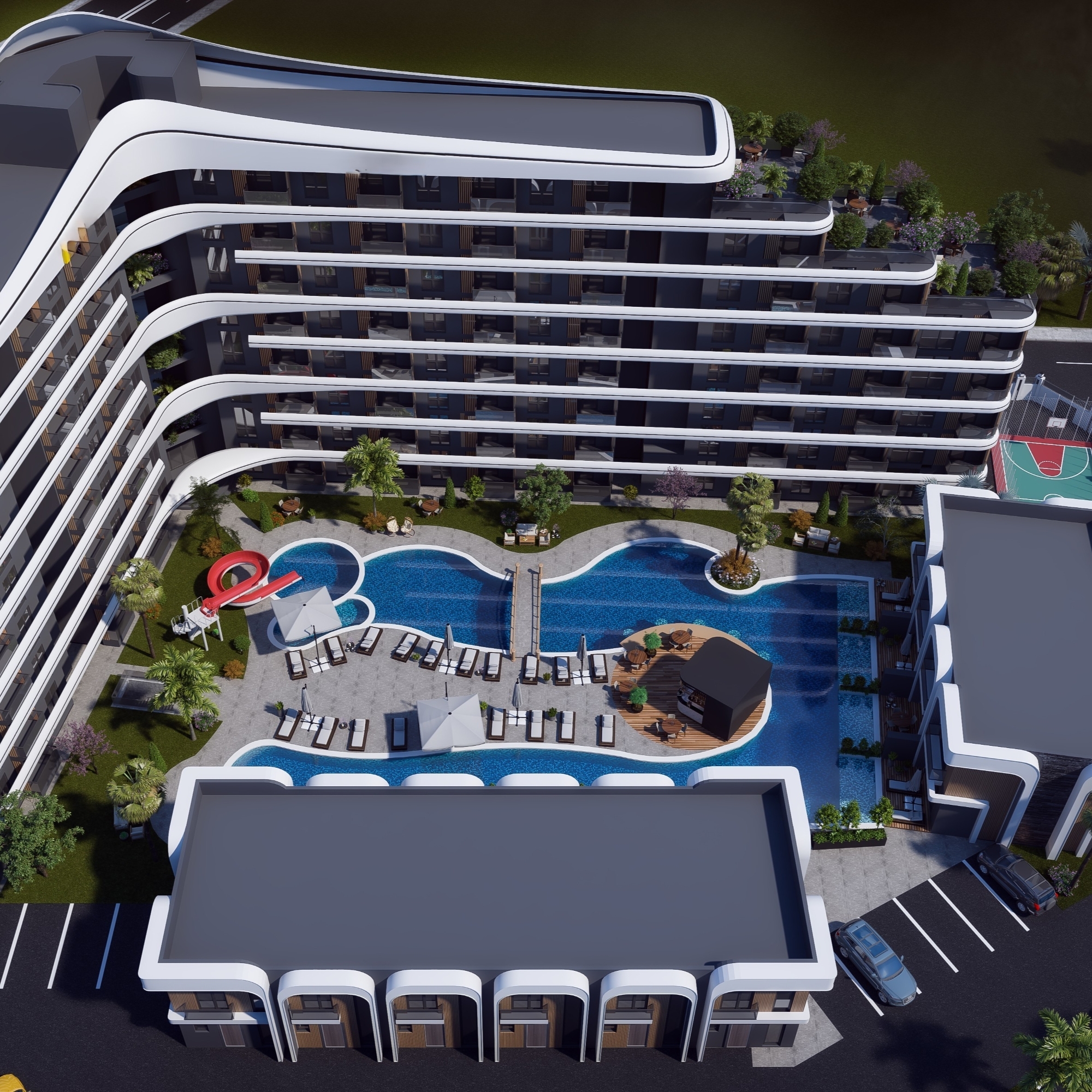 Luxurious 1+1 Apartment with Mountain Views in ALTINTAŞ