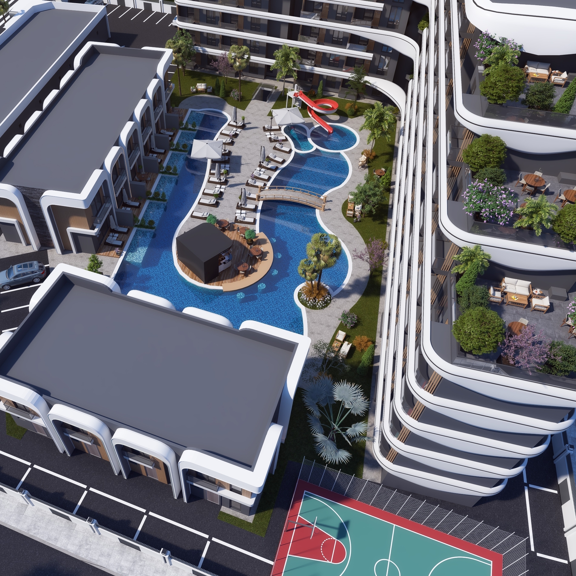 Luxurious 1+1 Apartment with Mountain Views in ALTINTAŞ