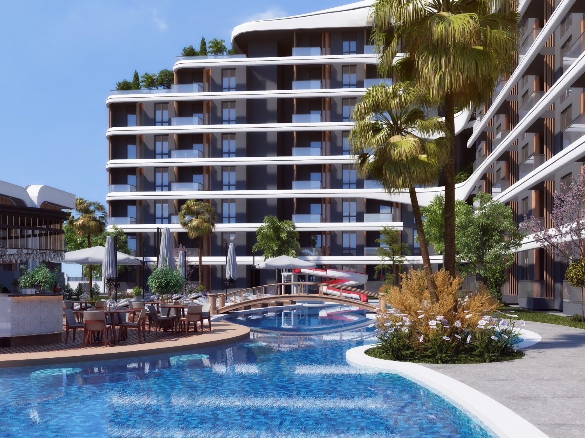 Luxurious 1+1 Apartment with Mountain Views in ALTINTAŞ