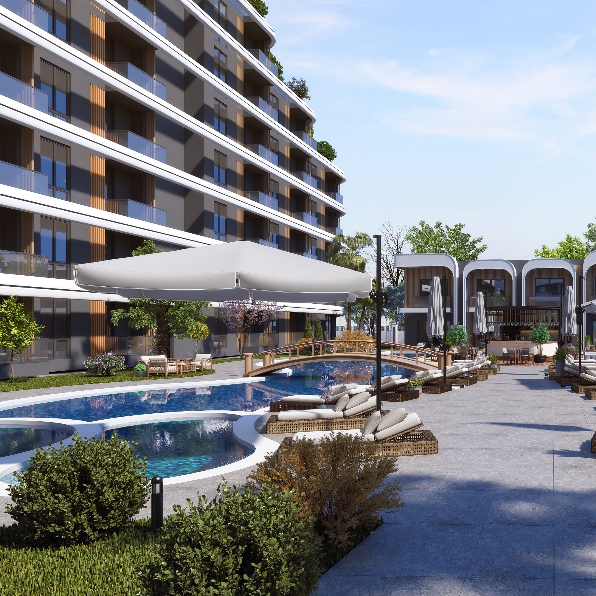 Luxurious 1+1 Apartment with Mountain Views in ALTINTAŞ