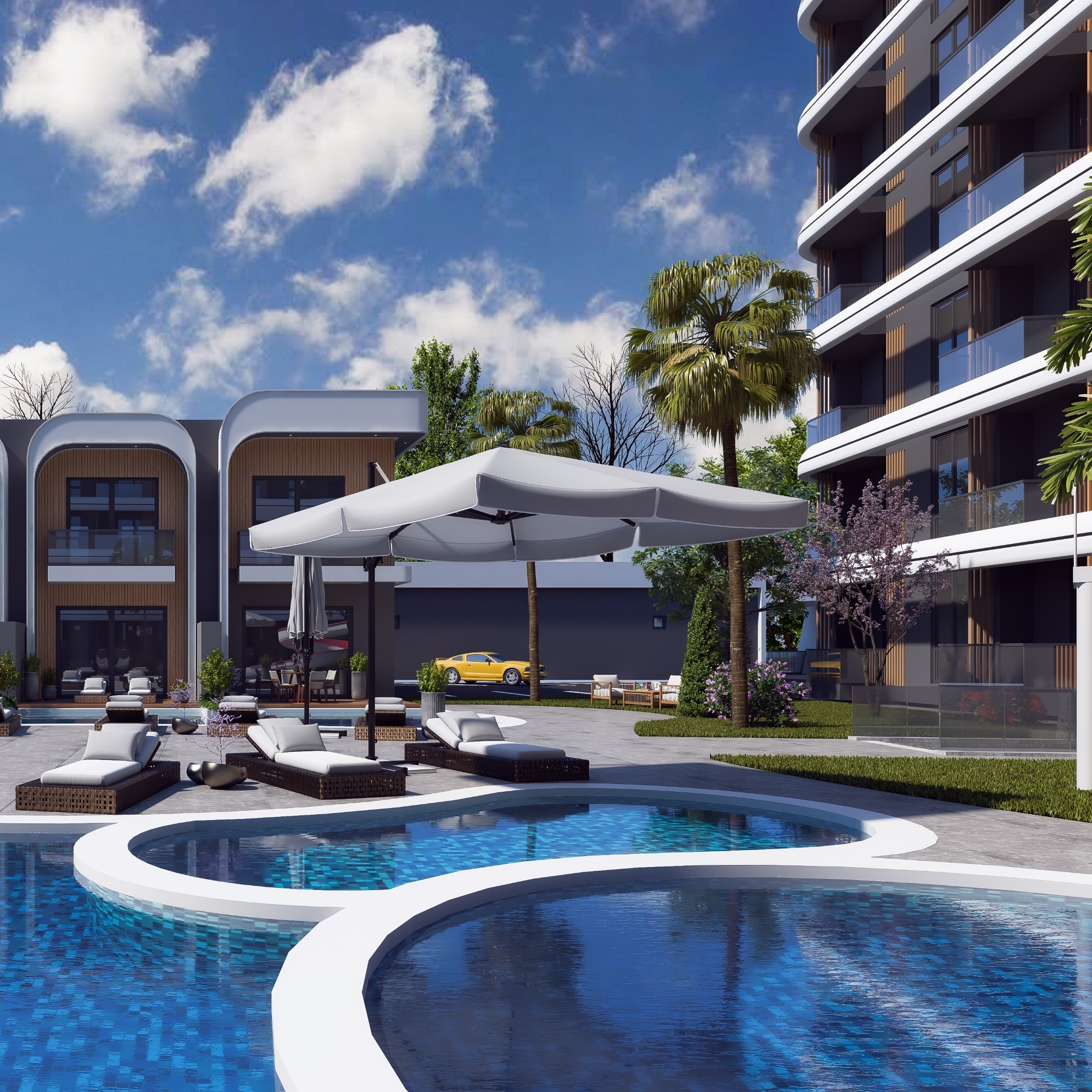 Luxurious 1+1 Apartment with Mountain Views in ALTINTAŞ