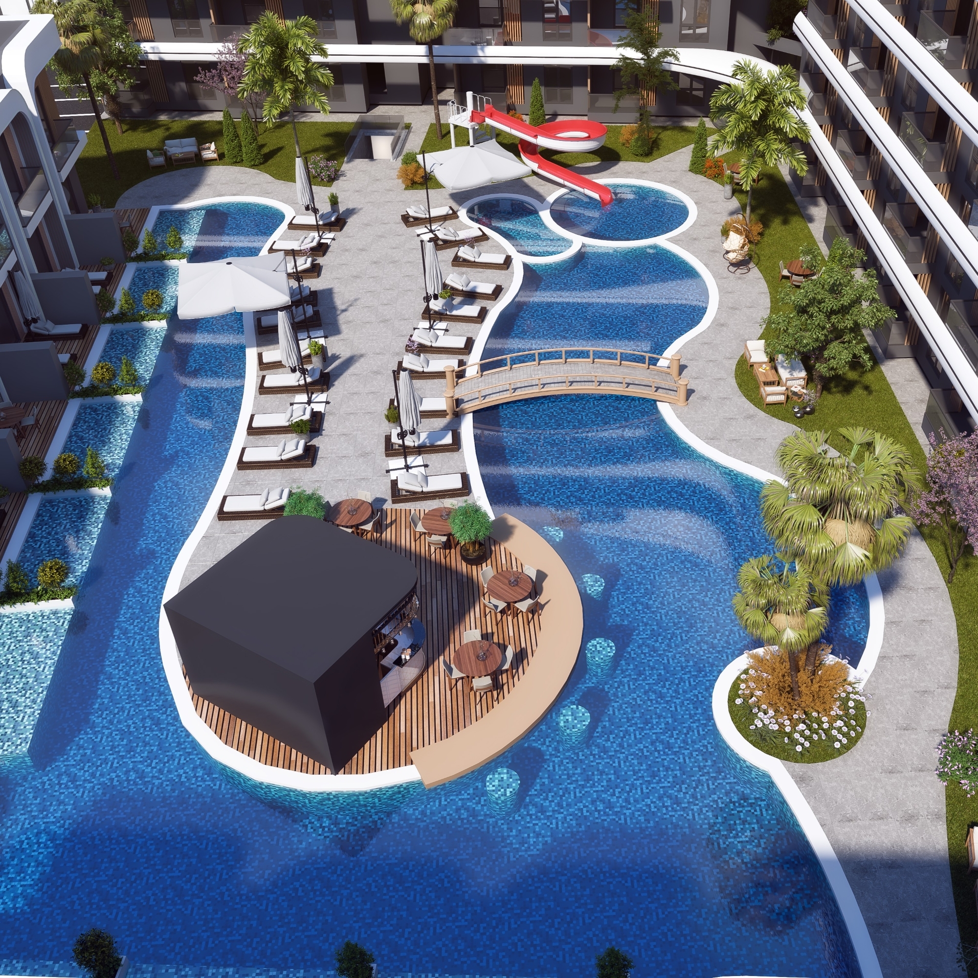 Luxurious 1+1 Apartment with Mountain Views in ALTINTAŞ