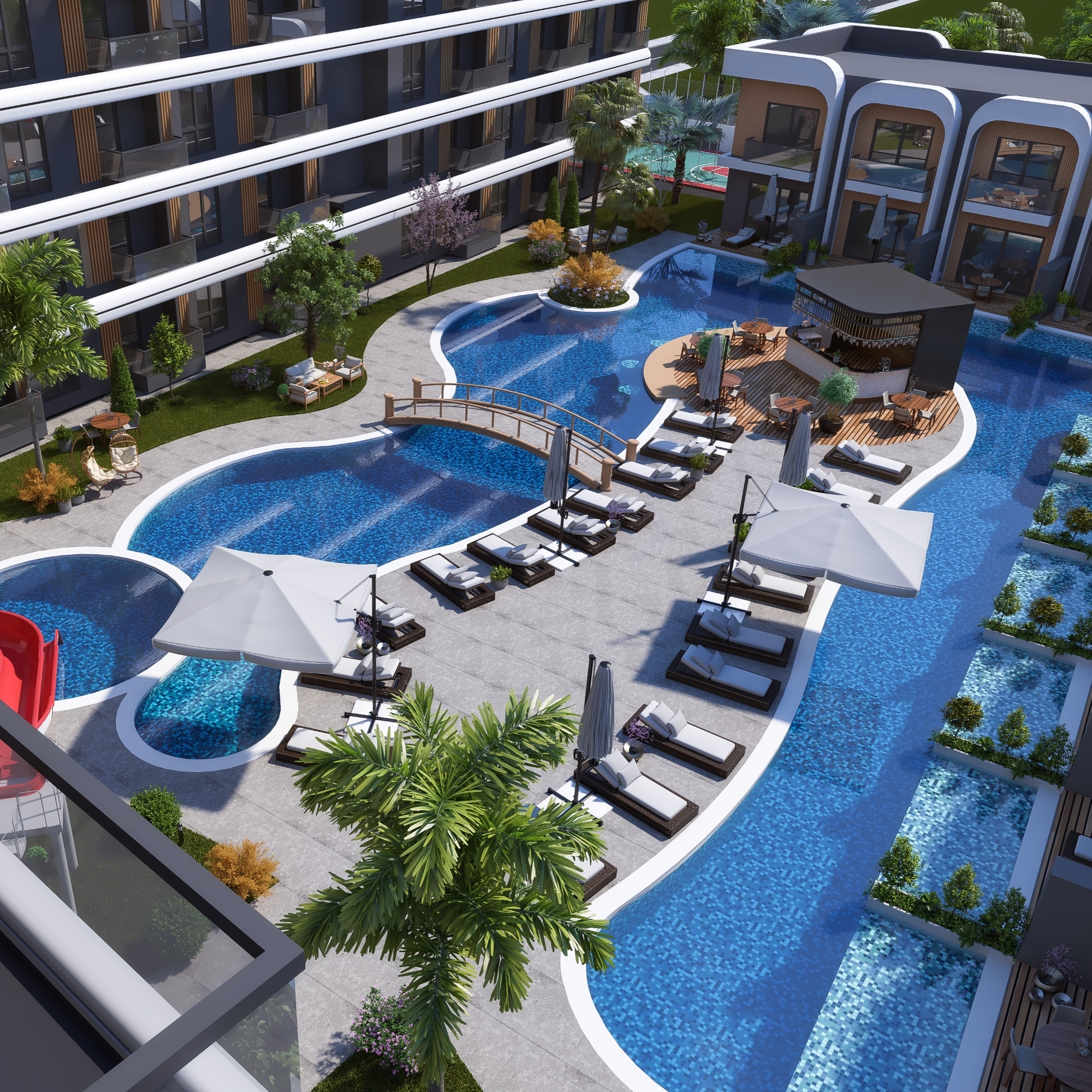 Luxurious 1+1 Apartment with Mountain Views in ALTINTAŞ