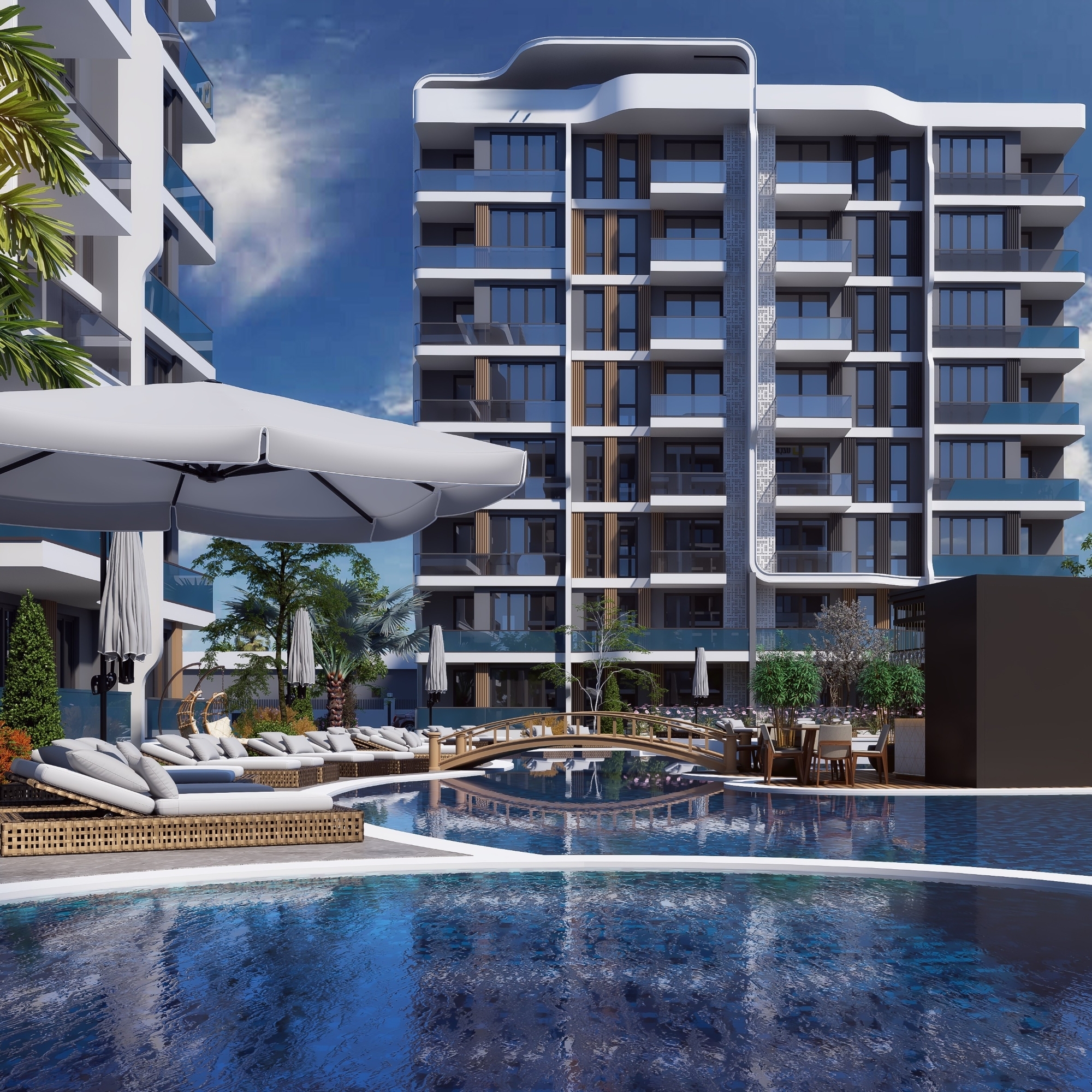 Luksus 2+1 Lejlighed med Bjergudsigt i ALTINTAŞ, Antalya
