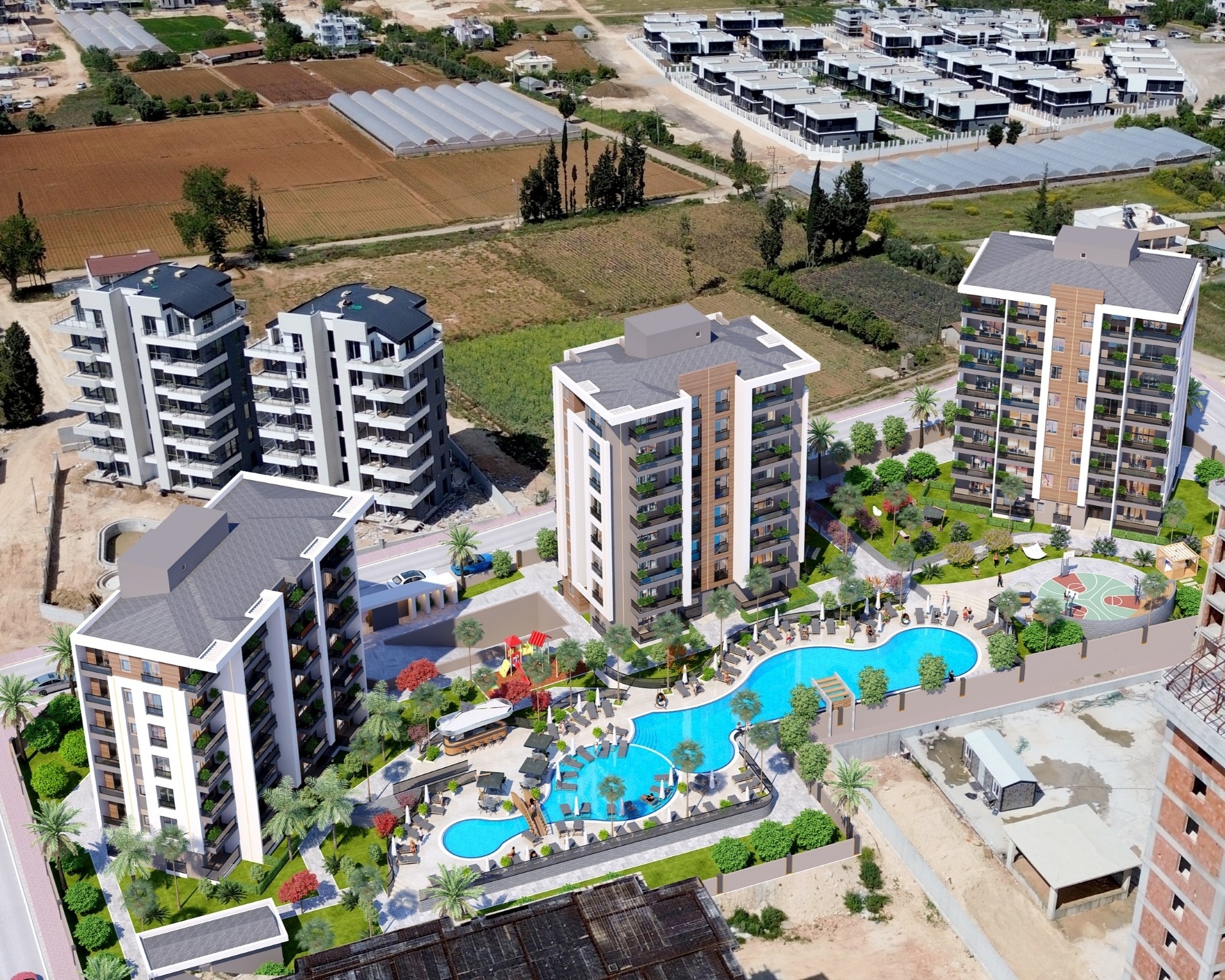 Modernes 2+1 Apartment mit Bergblick, Antalya