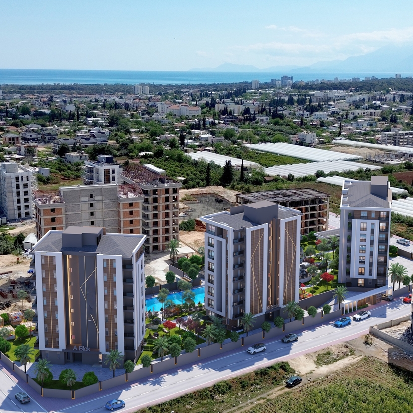 Modernes 2+1 Apartment mit Bergblick, Antalya