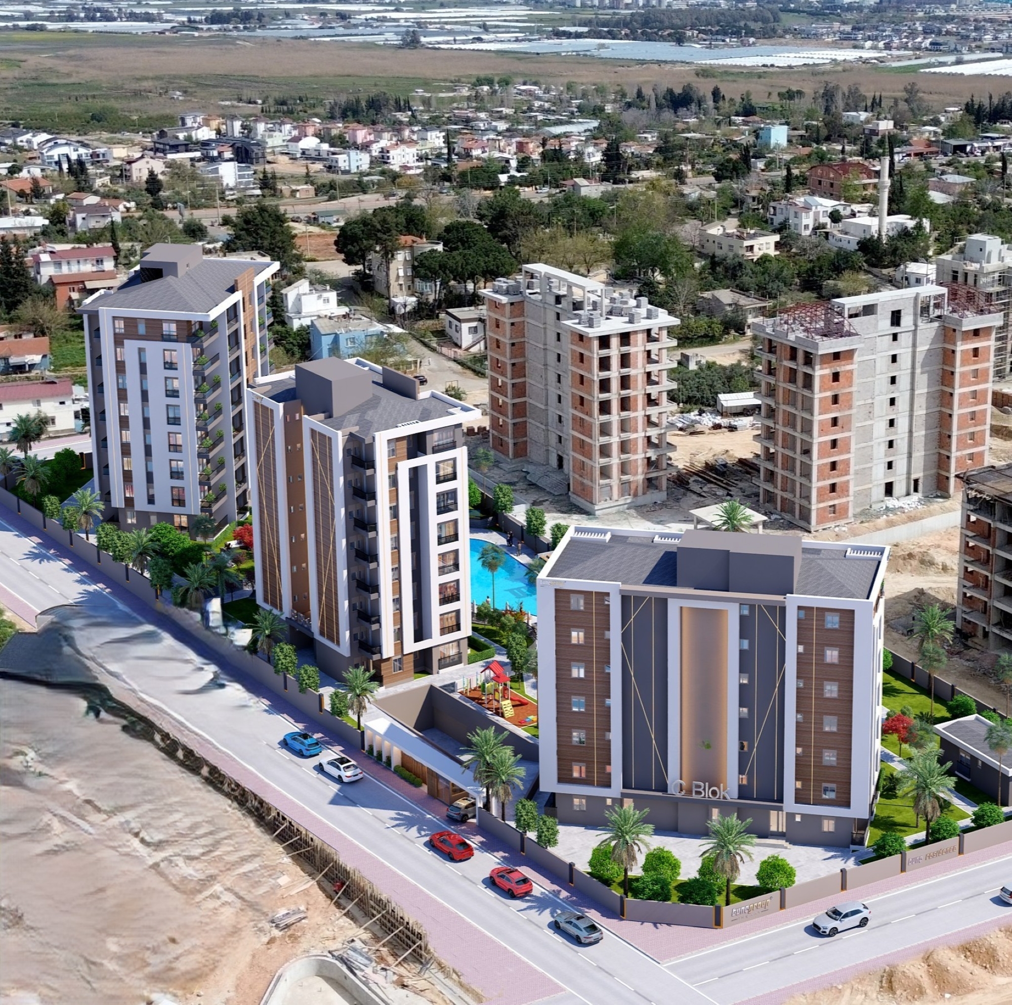 Modernes 2+1 Apartment mit Bergblick, Antalya