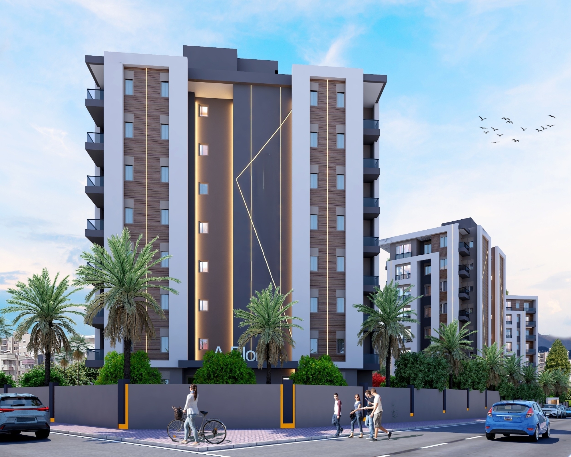 Modernes 2+1 Apartment mit Bergblick, Antalya