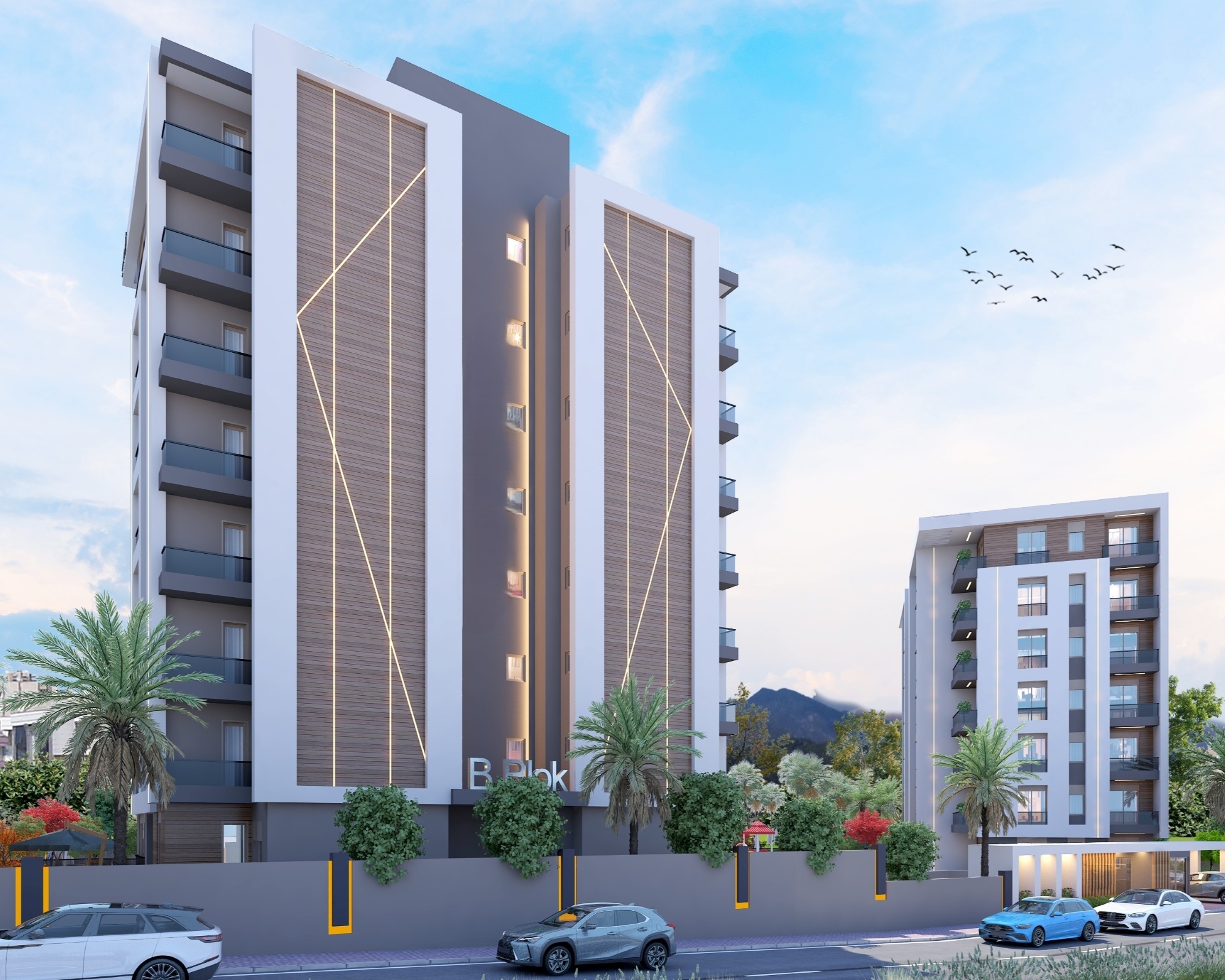 Modernes 2+1 Apartment mit Bergblick, Antalya