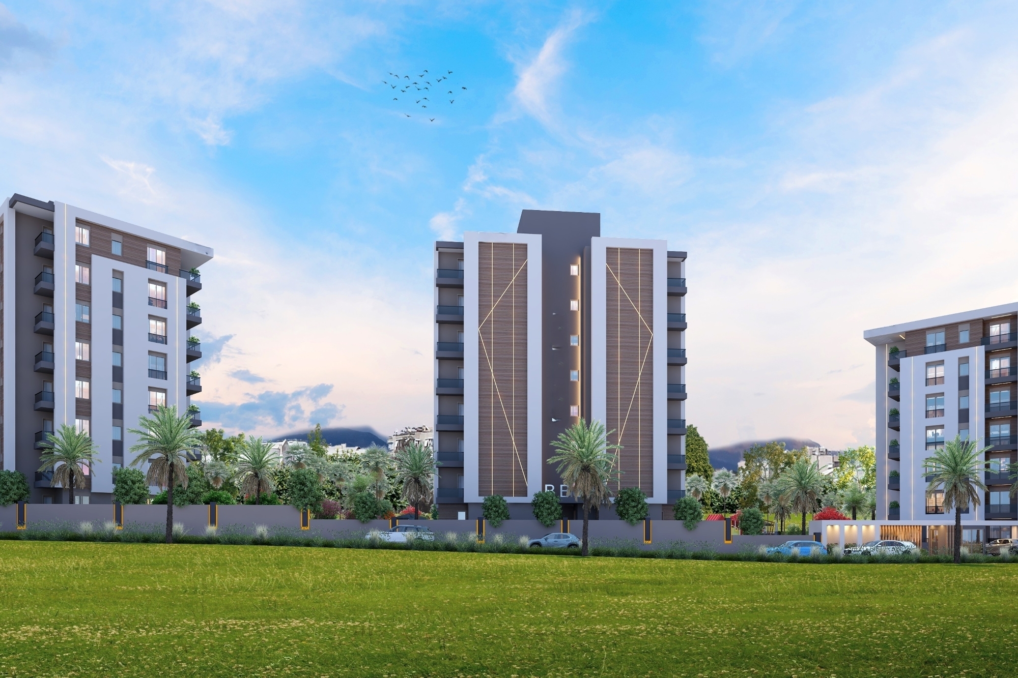 Modernes 2+1 Apartment mit Bergblick, Antalya